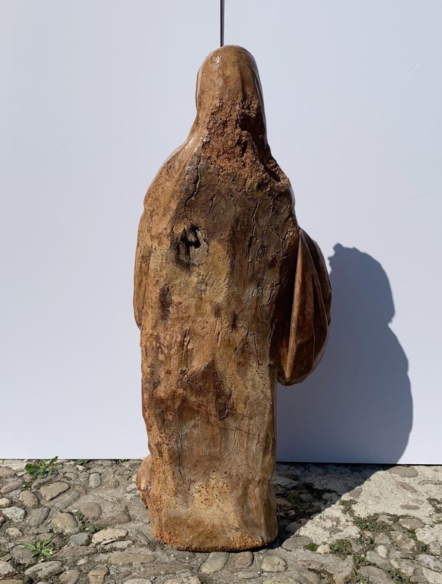 Sculpture en bois sculpté - Saint Robert. Italie, XVIe siècle.-photo-3