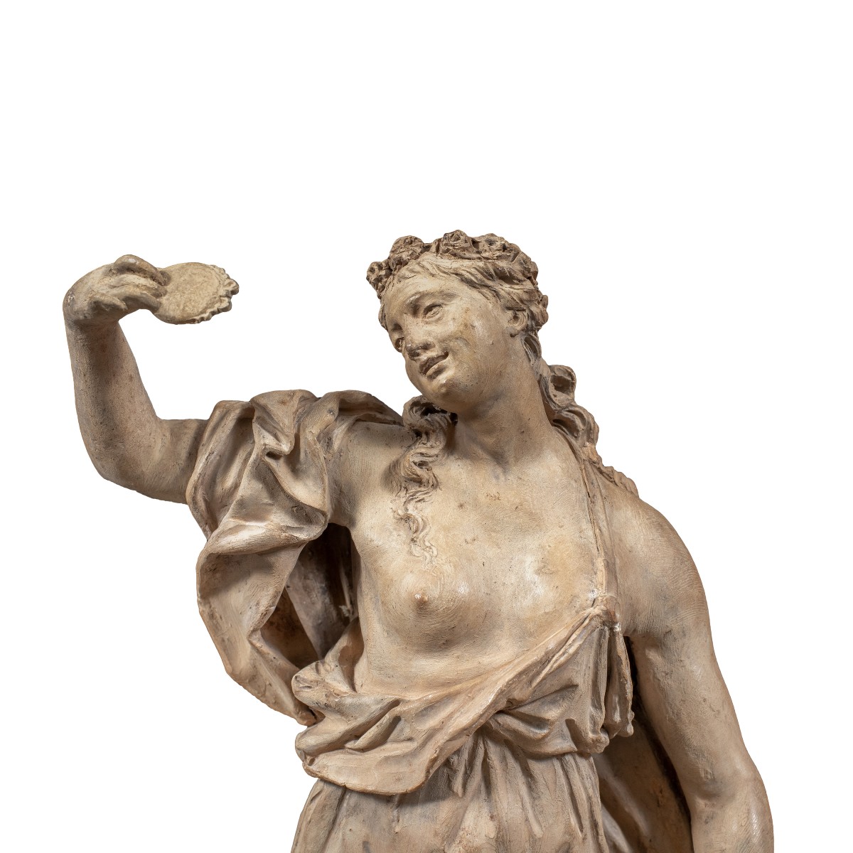 Sculpture en terre cuite - Allégorie de la Vanité. Italie, XVIIIe siècle.-photo-4