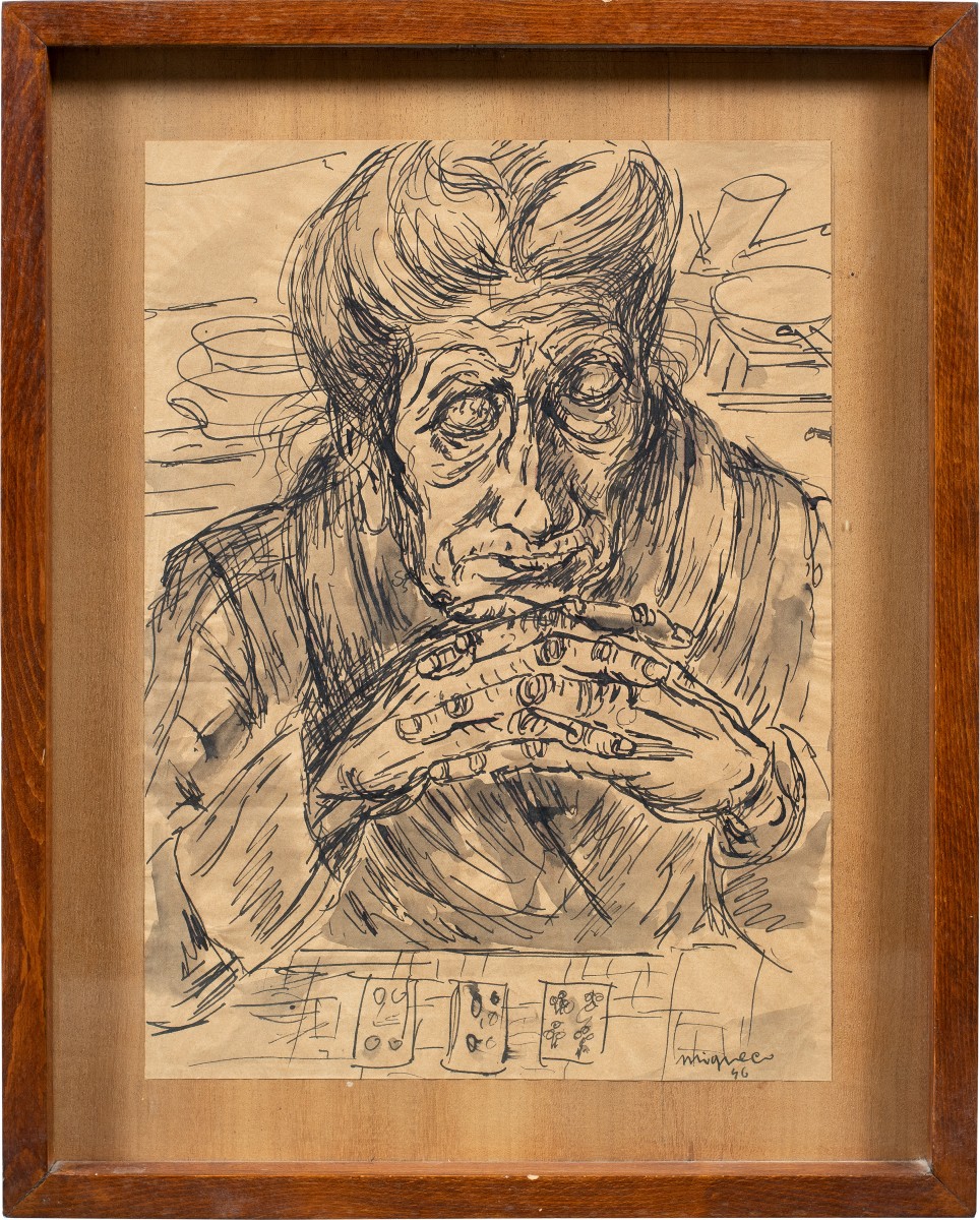 Giuseppe Migneco (Messine 1903 - Milan 1997) - La Diseuse de bonne aventure.