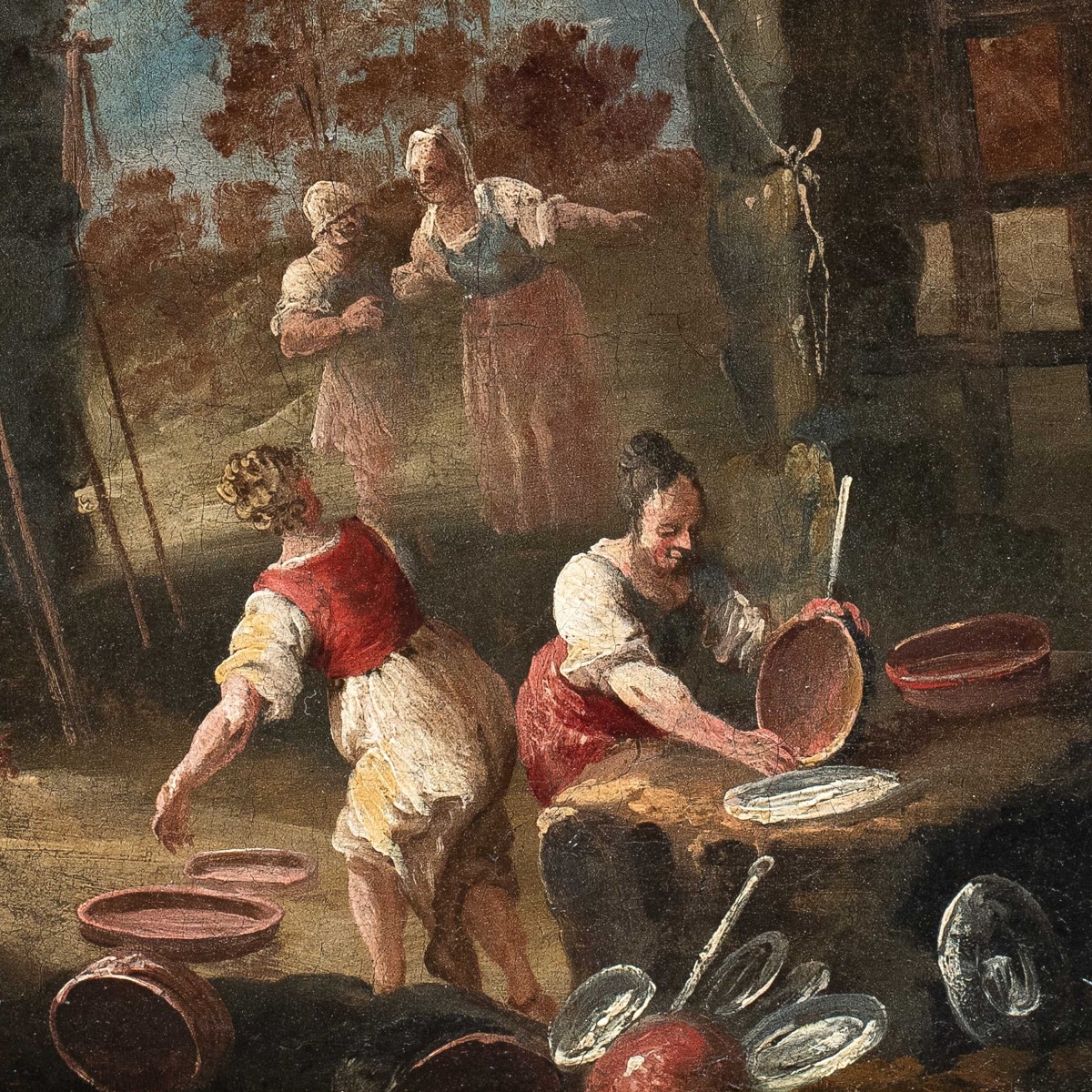 Matteo Ghidoni, dit Matteo dei Pitocchi (Florence 1626 - Padoue 1700) - Scène de genre.-photo-2