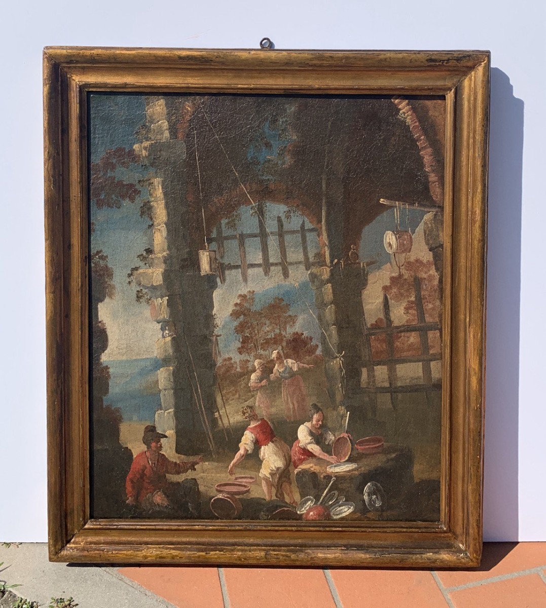 Matteo Ghidoni, dit Matteo dei Pitocchi (Florence 1626 - Padoue 1700) - Scène de genre.-photo-4