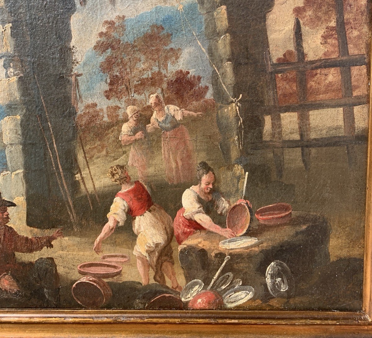Matteo Ghidoni, dit Matteo dei Pitocchi (Florence 1626 - Padoue 1700) - Scène de genre.-photo-1