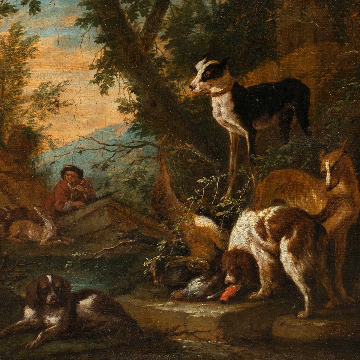 Adriaen De Grijef (leiden 1657 - Brussels 1722) - The Return From The Hunt.-photo-2