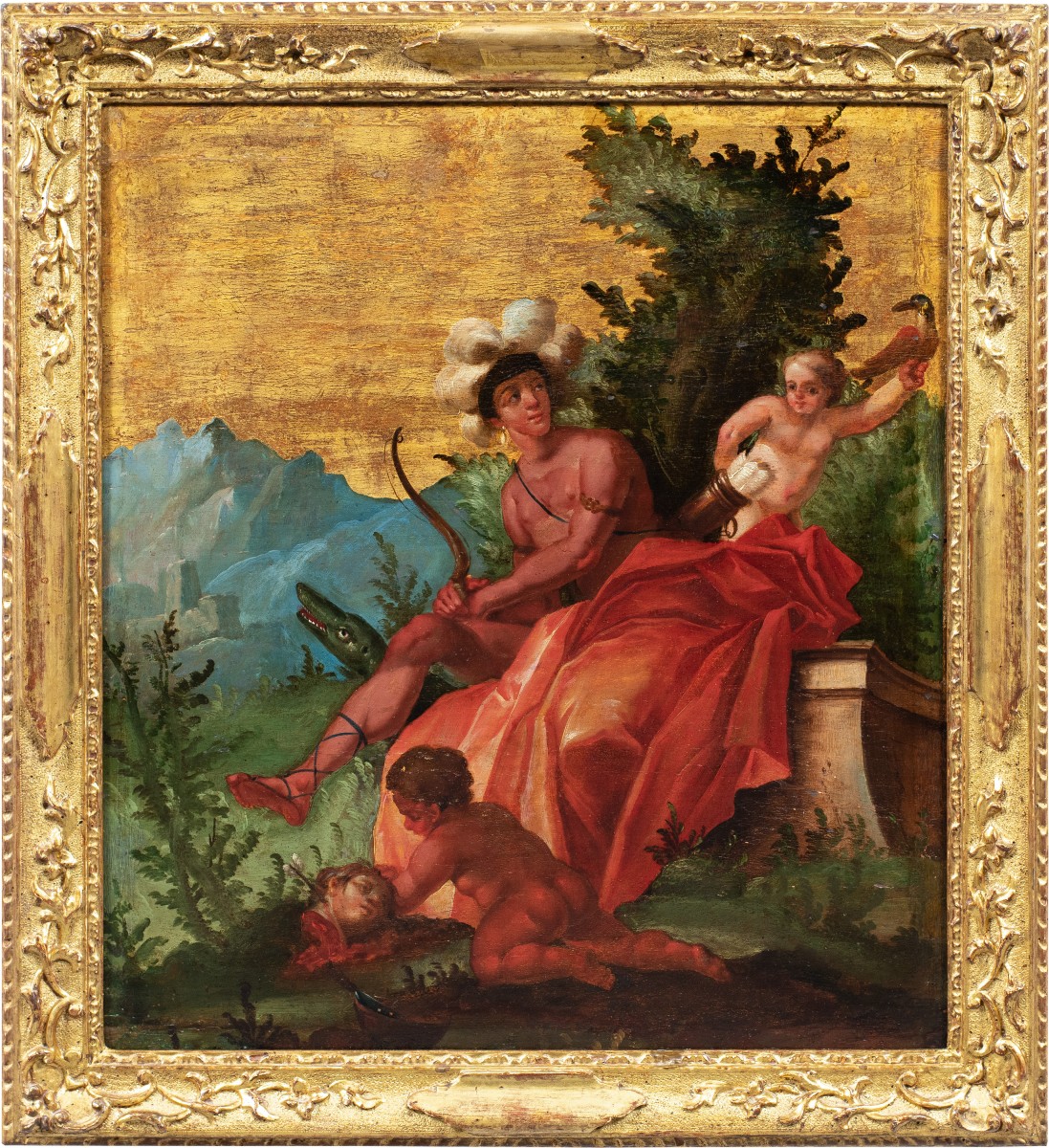 Venetian Painter (18th Century) - Allegory Of Asia And Allegory Of America.-photo-4