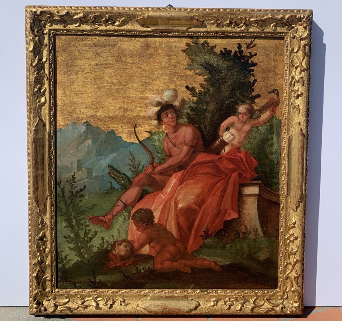 Venetian Painter (18th Century) - Allegory Of Asia And Allegory Of America.-photo-4