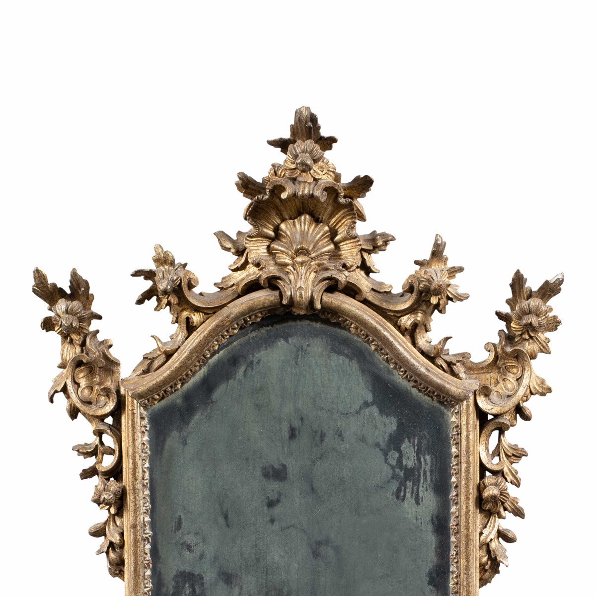 Miroir en bois sculpté et doré. Italie du Nord, XVIIIe siècle.-photo-2