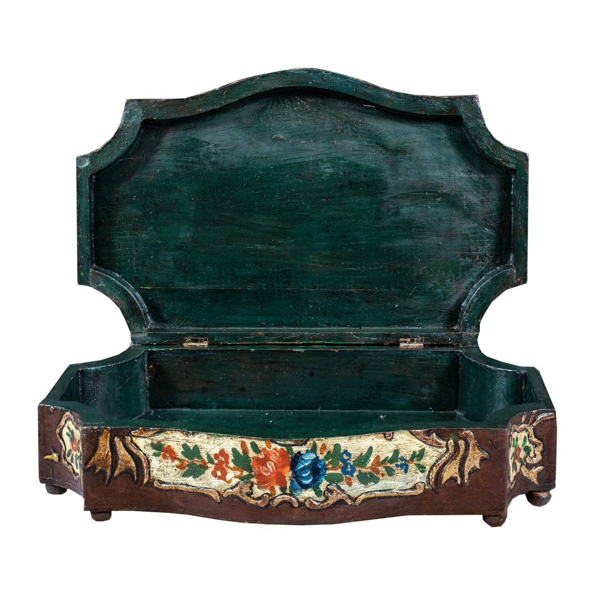 Carved, Lacquered, And Painted Wooden Jewelry Box. Venice, 18th-19th Century.-photo-2