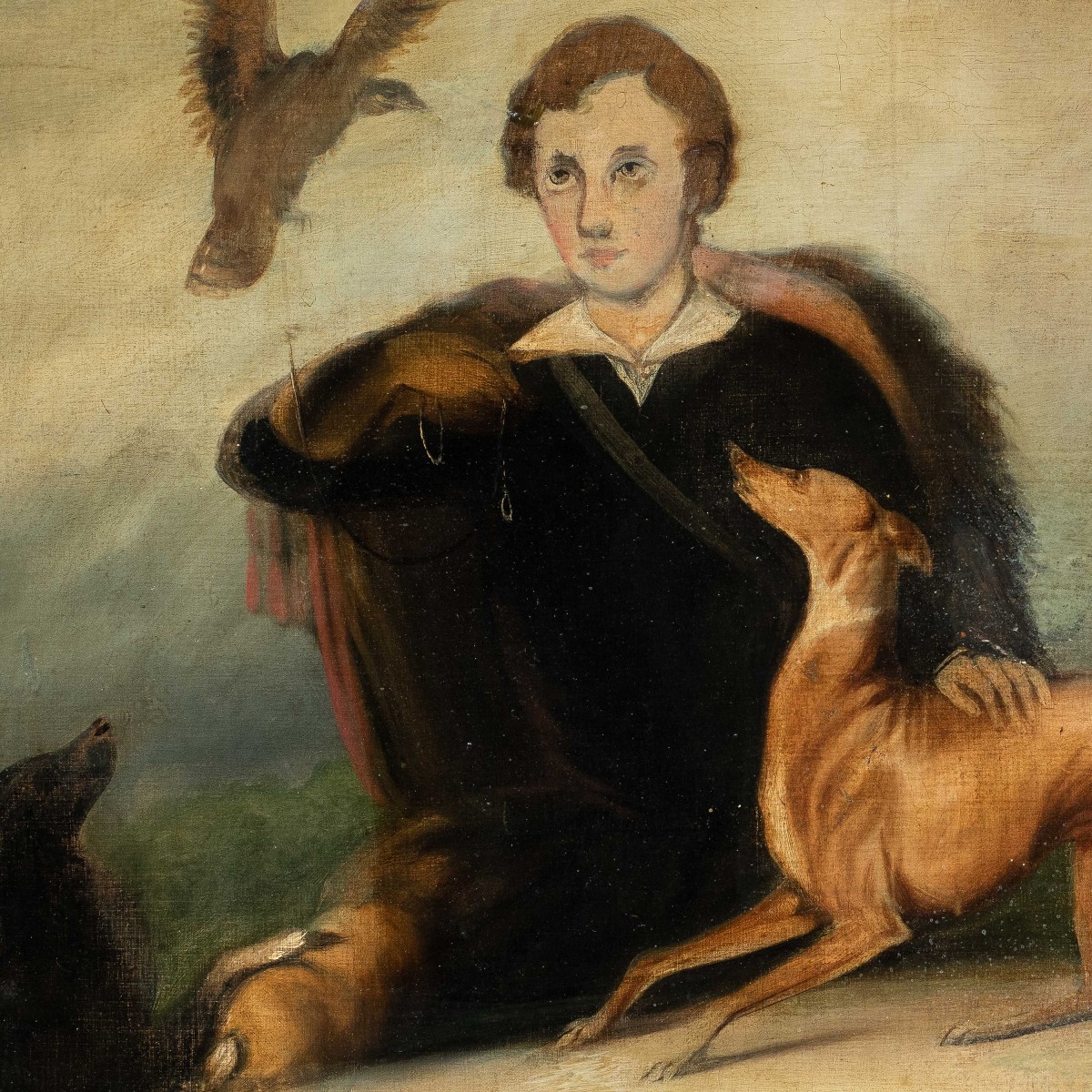 Peintre italien (fin du XIXe siècle) - Le Fauconnier.-photo-2