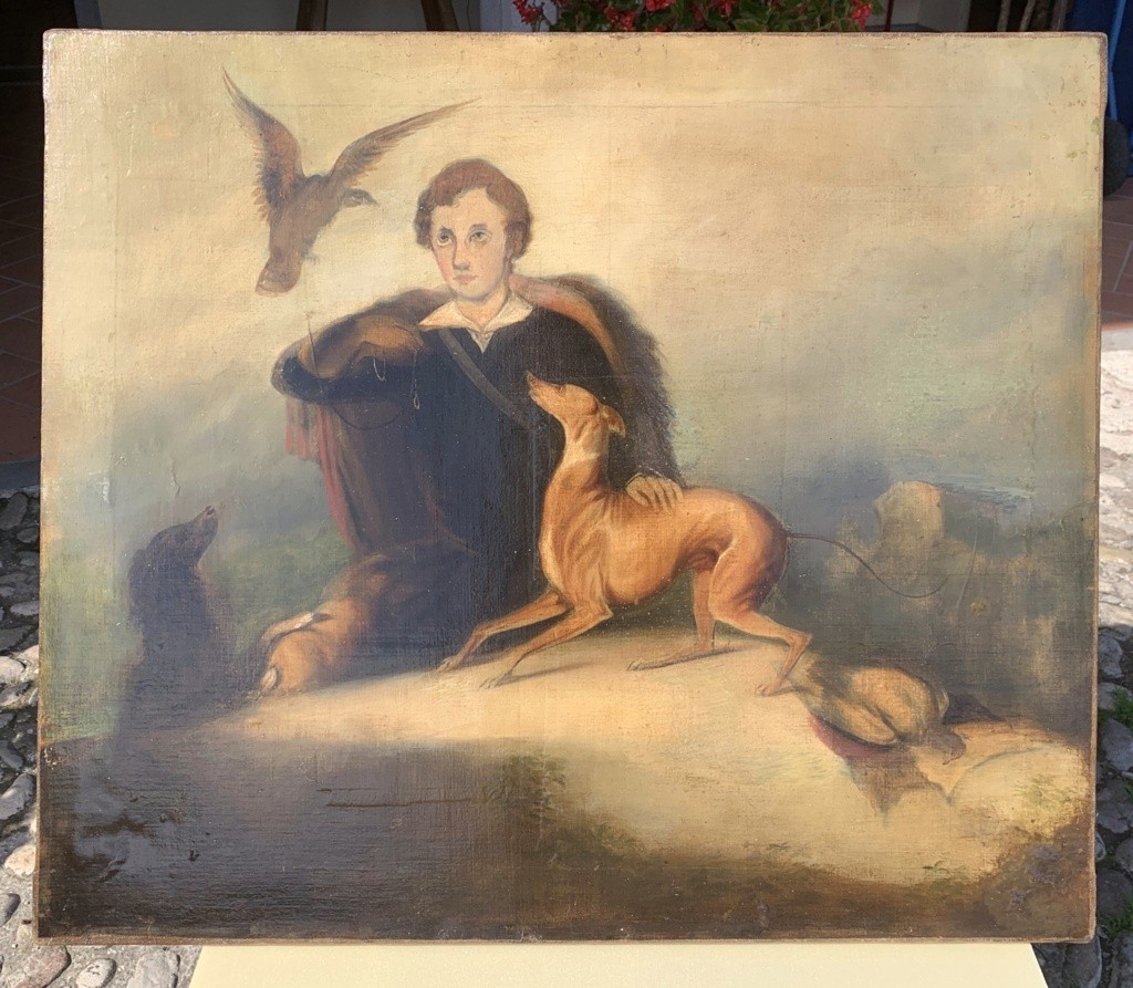 Peintre italien (fin du XIXe siècle) - Le Fauconnier.-photo-4