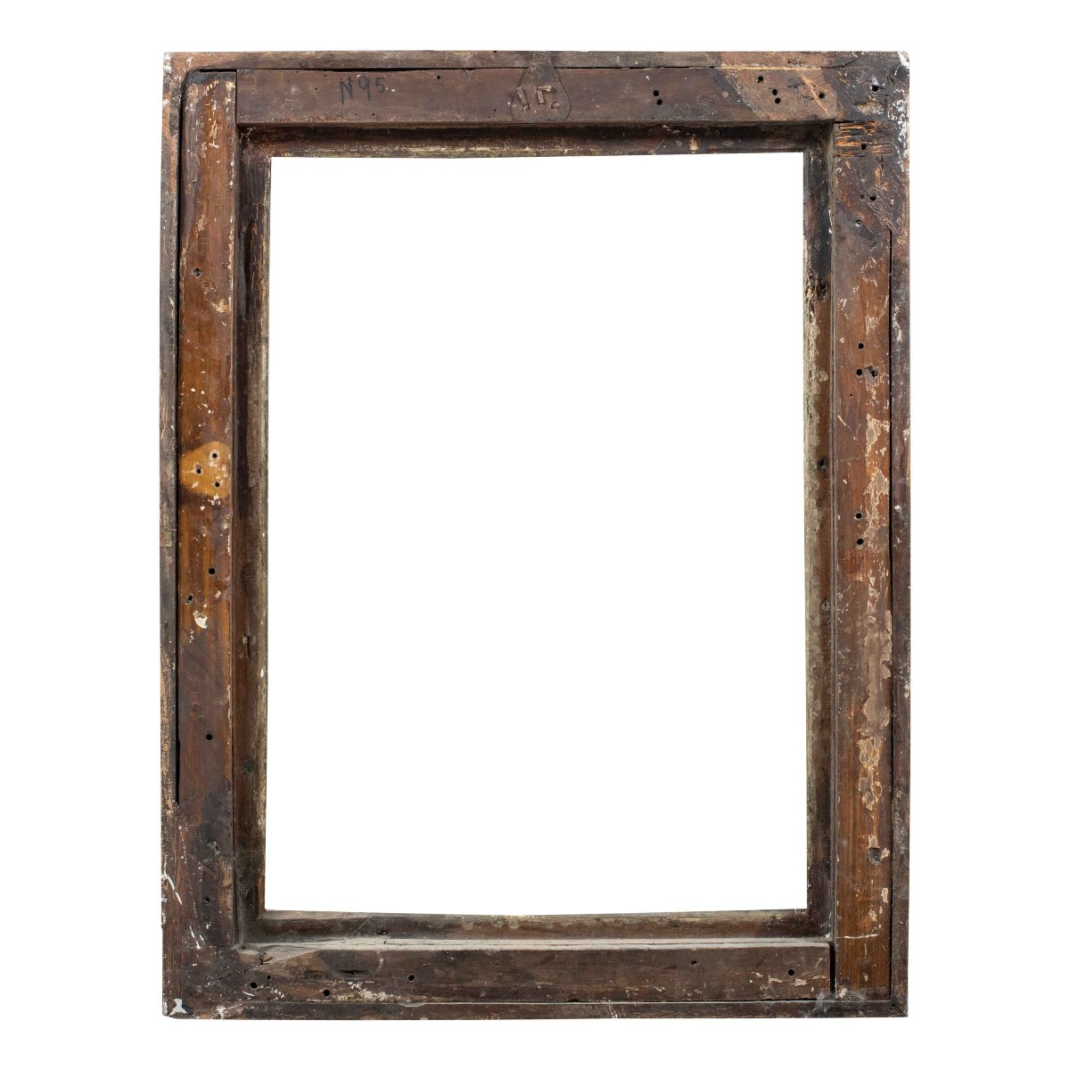 Cadre baroque en bois sculpté, ciselé et doré. Toscane, XVIIe siècle.-photo-4