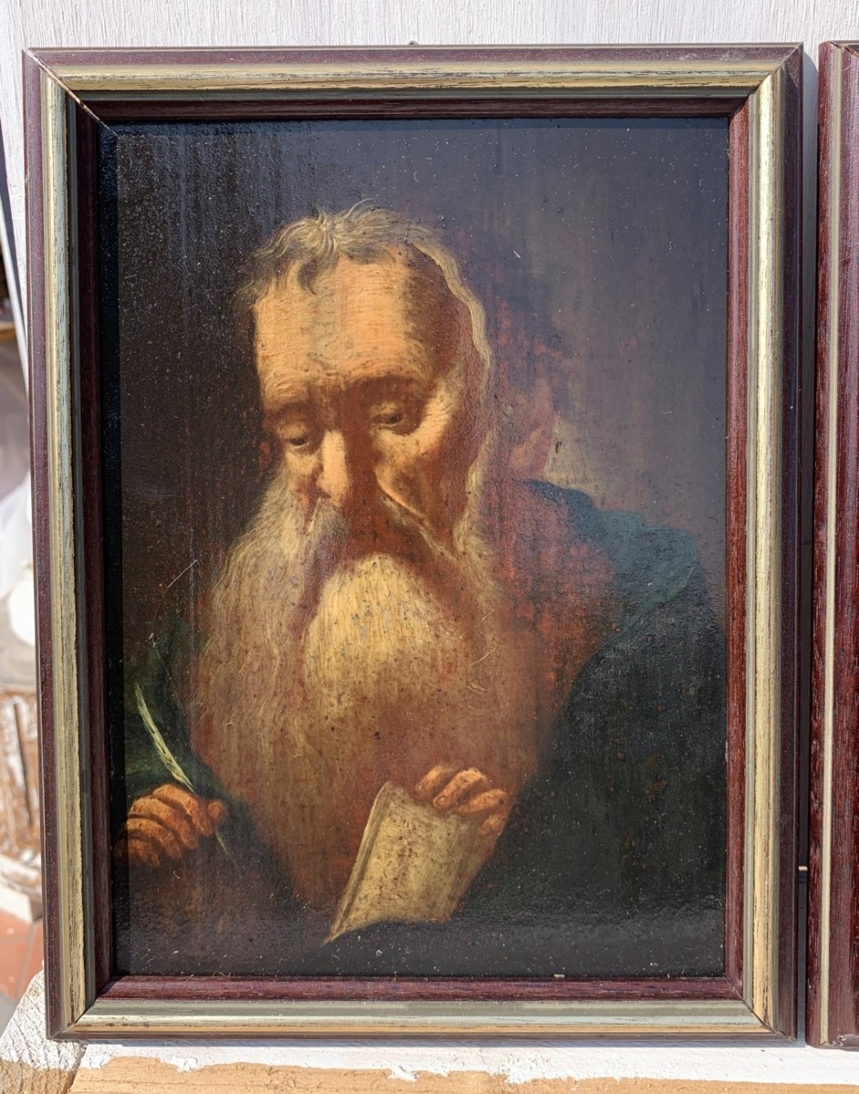 Peintre italien (XVIIIe siècle) - Les Quatre Évangélistes.-photo-4