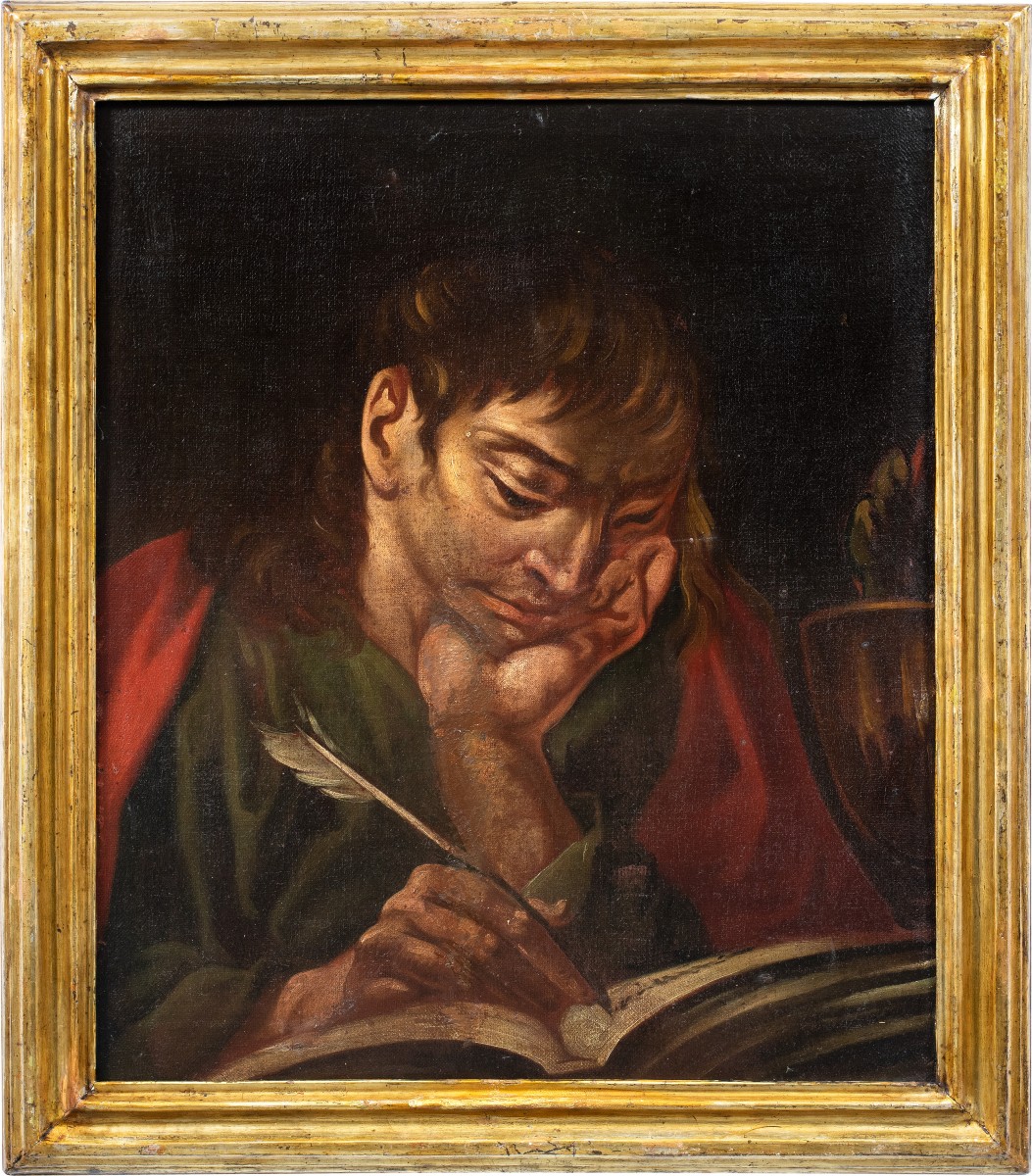 Cercle de Giambattista Piazzetta (Venise 1683 - Venise 1754) - Six Apôtres en buste.-photo-2