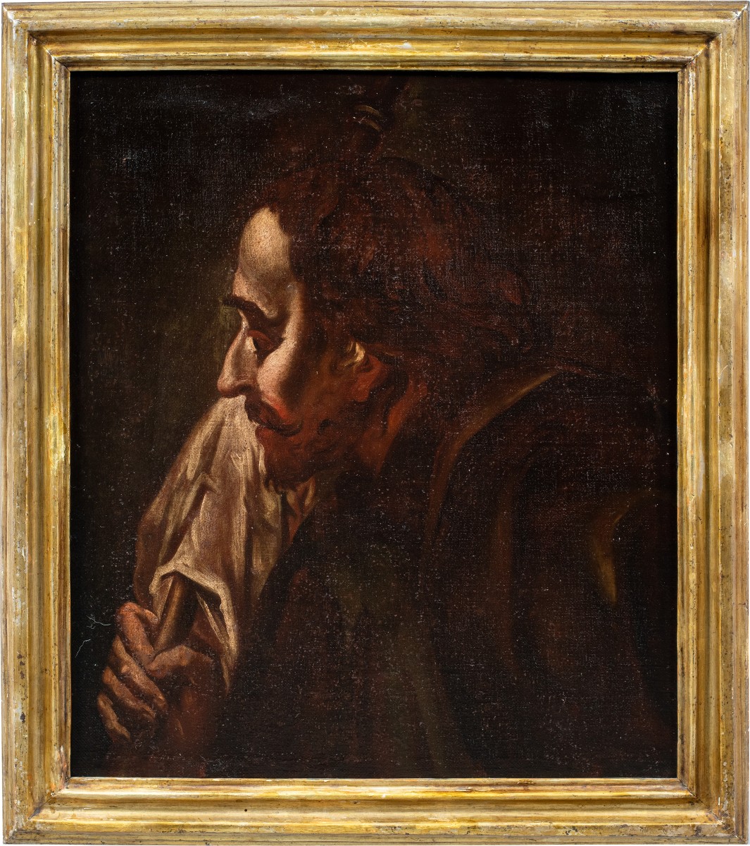 Cercle de Giambattista Piazzetta (Venise 1683 - Venise 1754) - Six Apôtres en buste.-photo-3