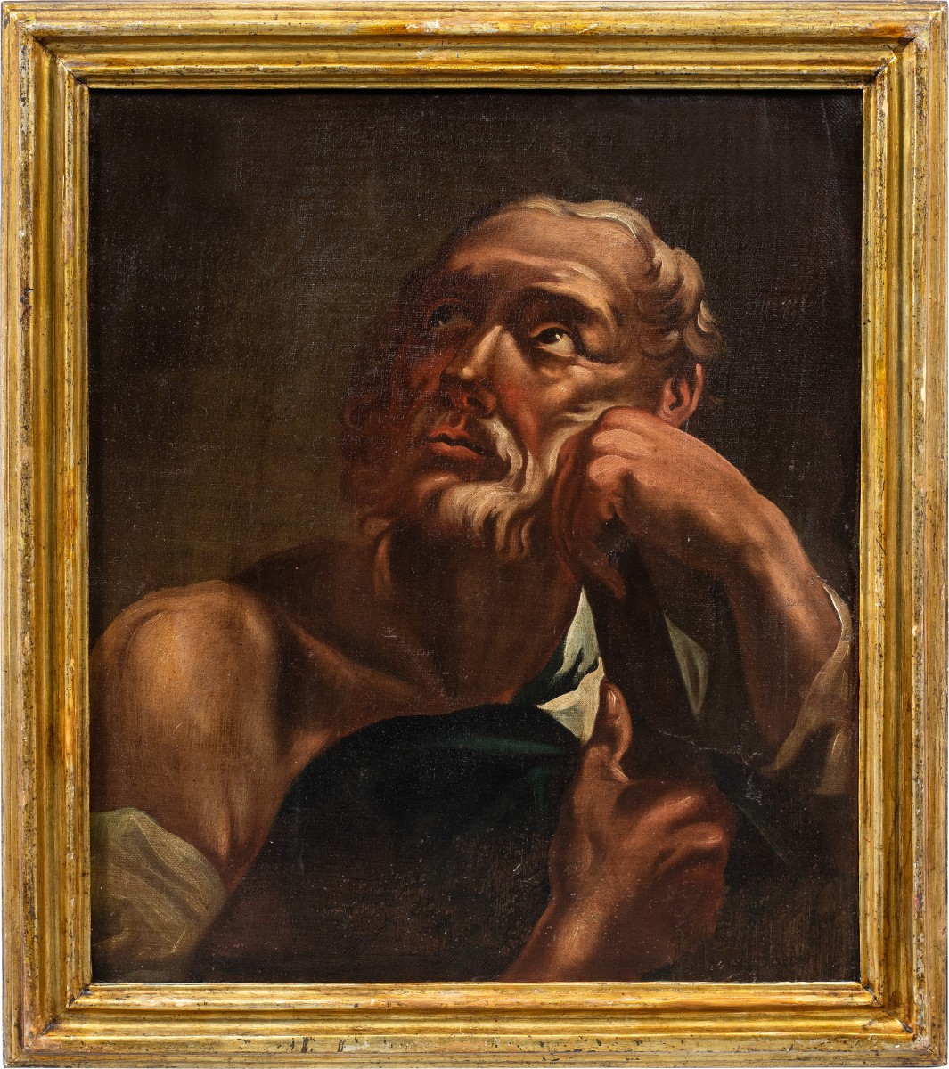 Cercle de Giambattista Piazzetta (Venise 1683 - Venise 1754) - Six Apôtres en buste.-photo-3