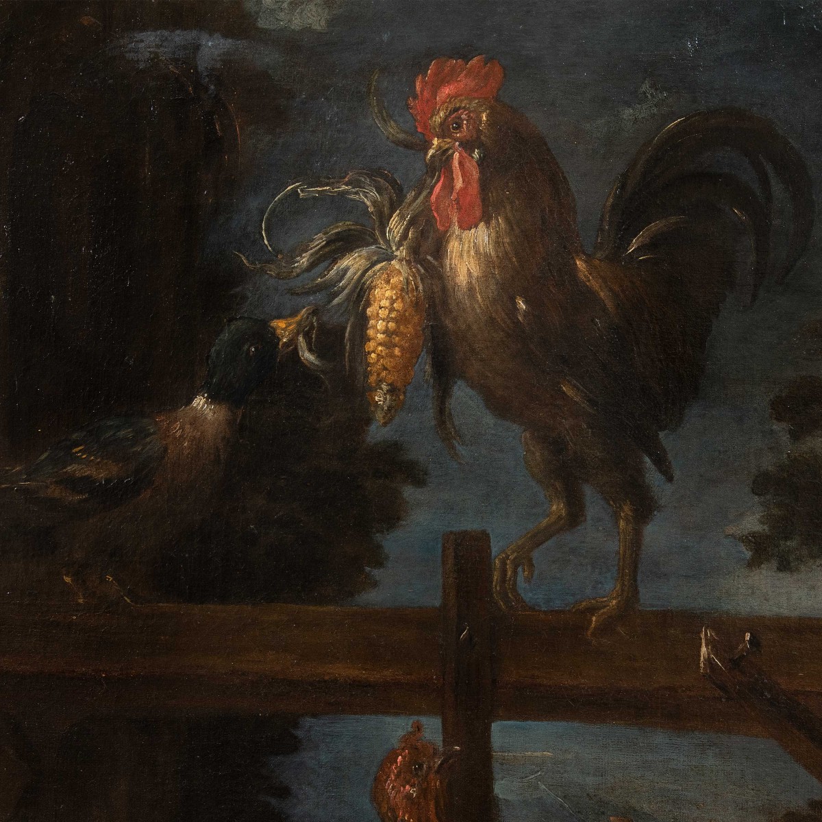 Felice Boselli (Plaisance 1650 - Parme 1732) - Berger avec troupeau et gibier.-photo-2