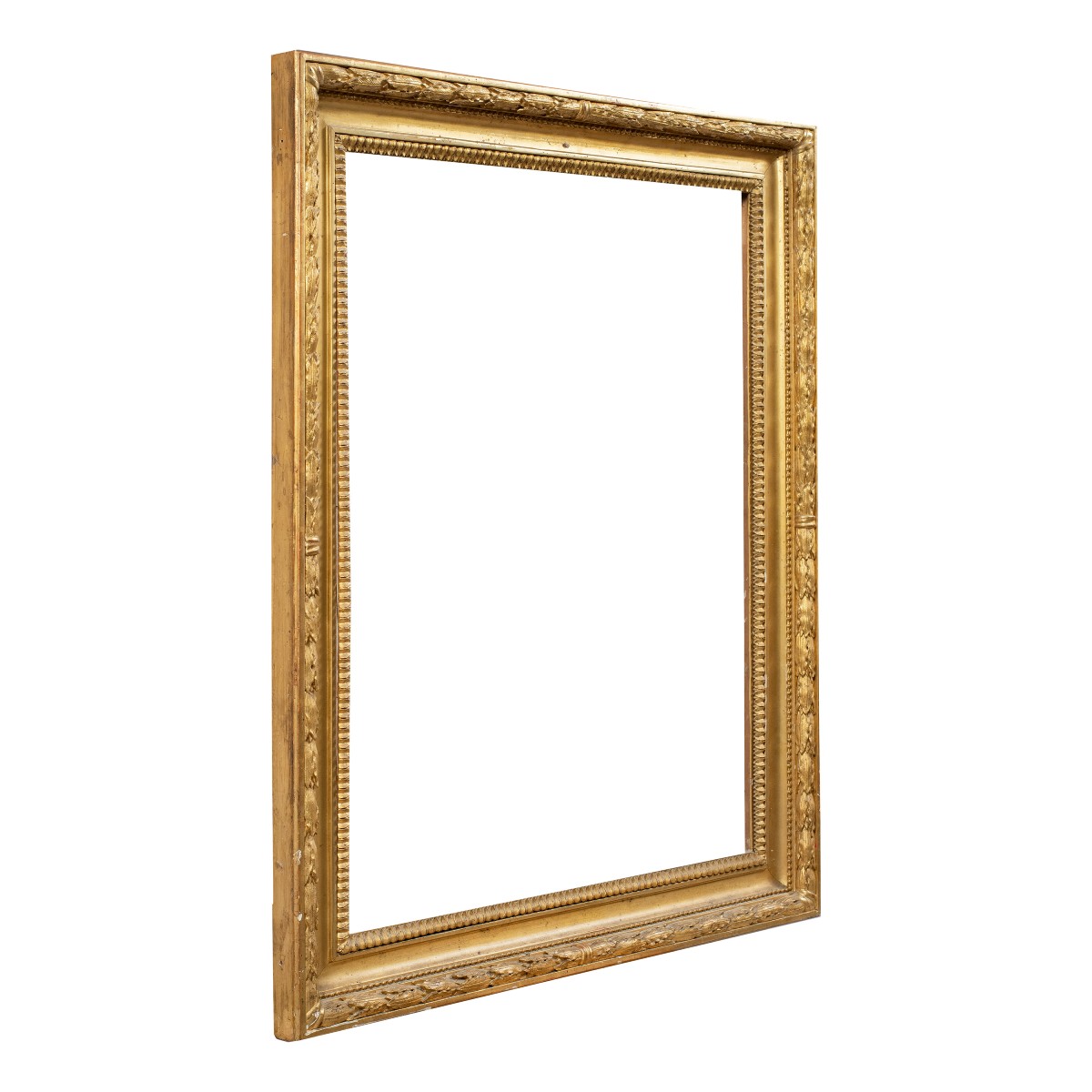Empire Frame In Carved And Gilded Wood. Italy, 19th Century.