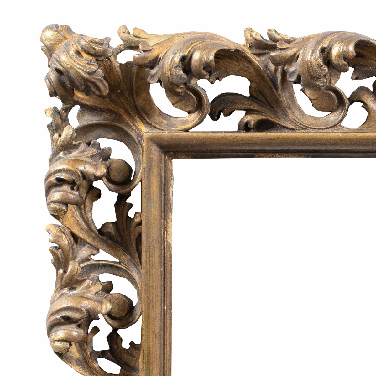 Carved And Gilded Wood Frame. Italy, 19th Century.-photo-3