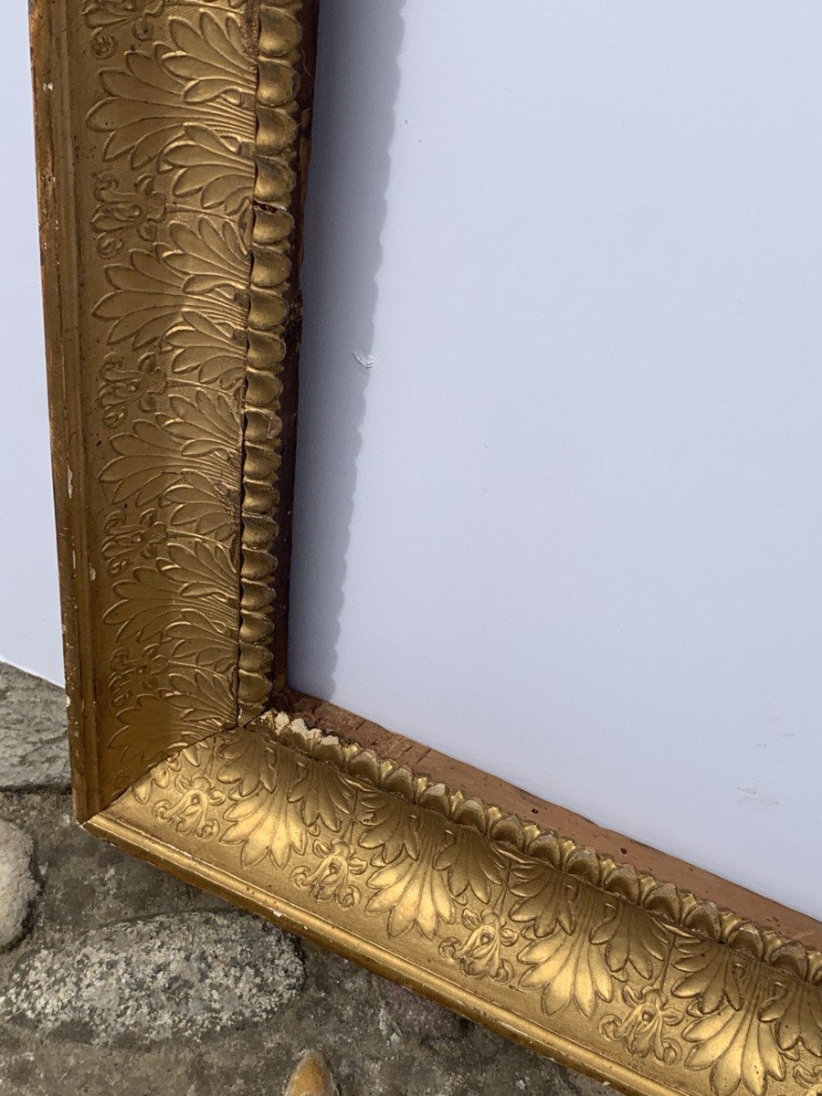 Neoclassical Carved And Gilded Wood Frame. Italy, Early 19th Century.-photo-2