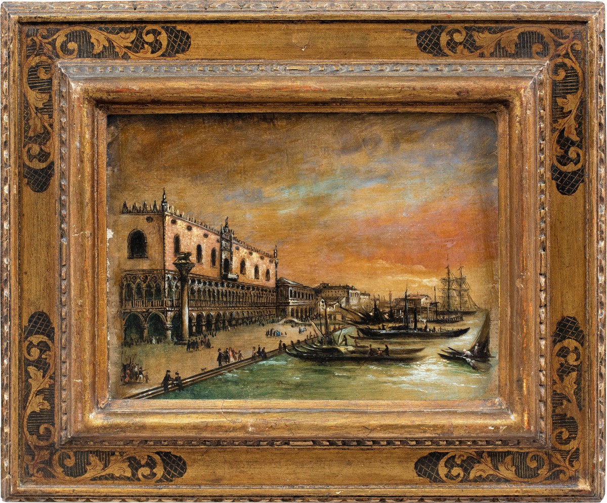 Peintre vénitien (début du XIXe siècle) - Venise, vue du bassin de Saint-Marc.