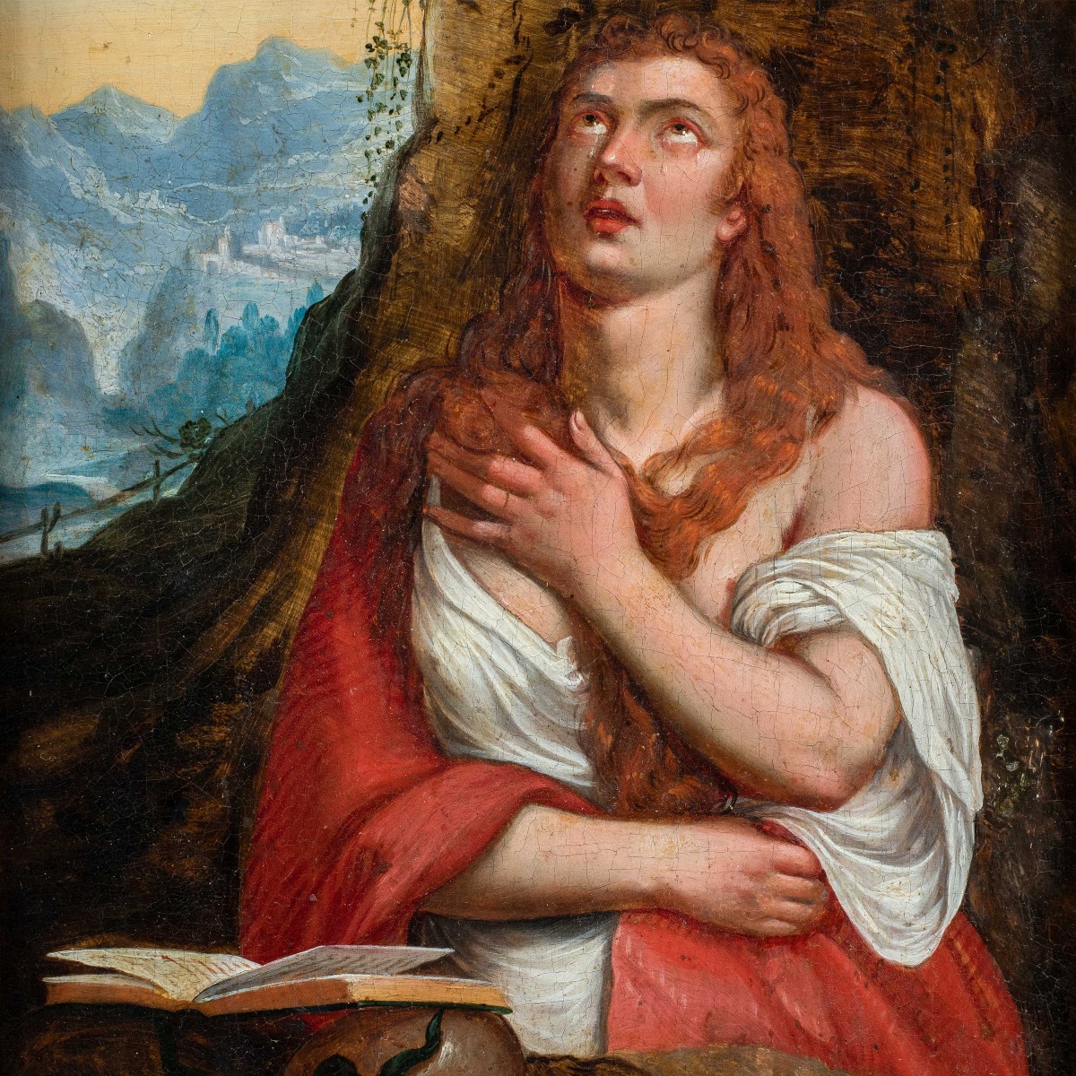 Titian (pieve Di Cadore 1488 - Venice 1576), Follower Of - Penitent Magdalene.-photo-2