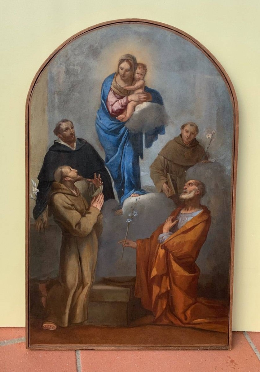 Giulio Carpioni (venice 1613 - Vicenza 1678) - Madonna And Child With Saints.-photo-1
