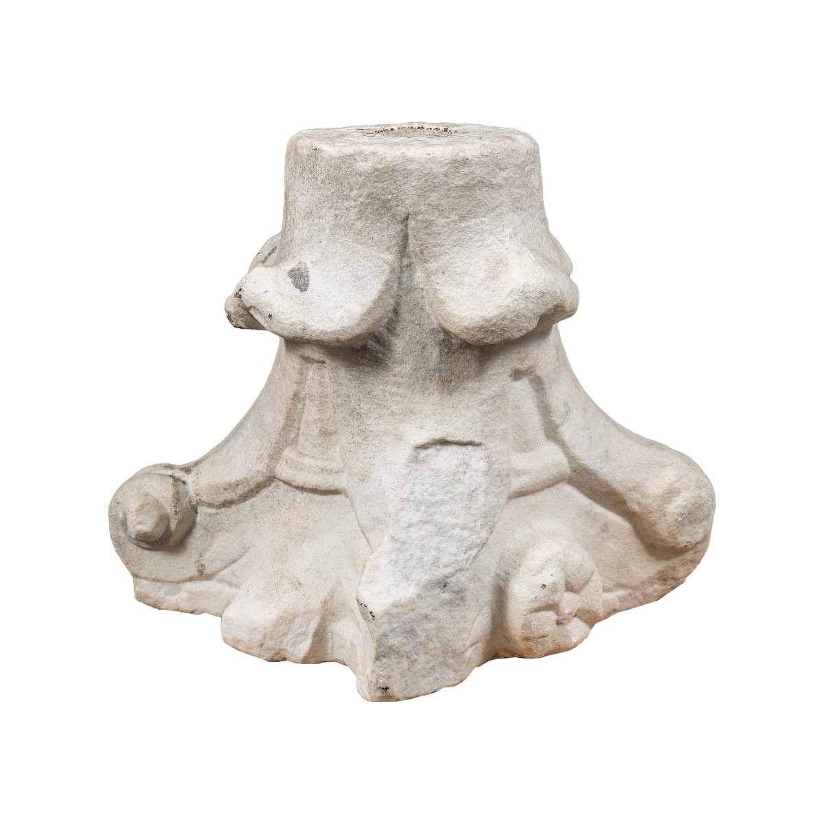 Carved Stone Capital. Italy, 16th-17th Century.