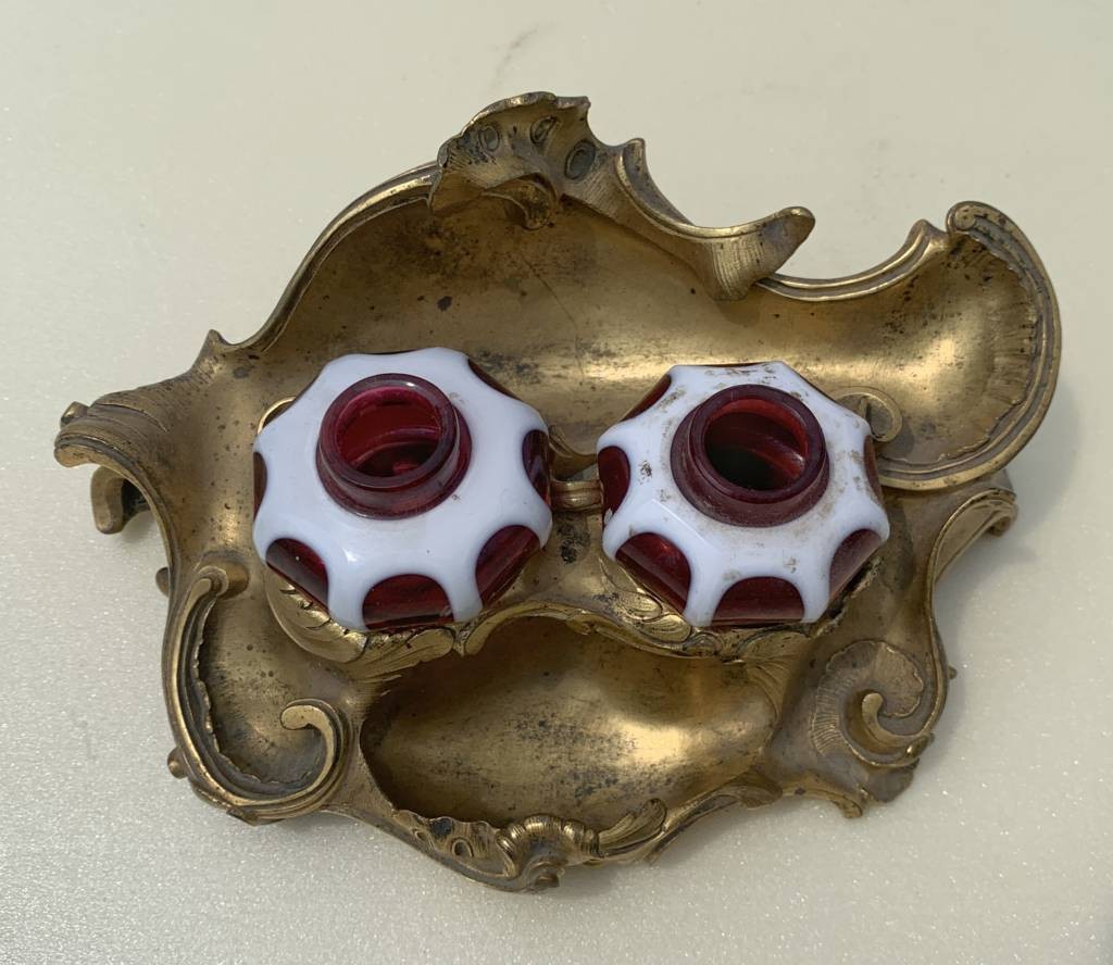 Gilded Bronze Inkwell. Maison Henry Dasson (paris 1825-1896).-photo-3