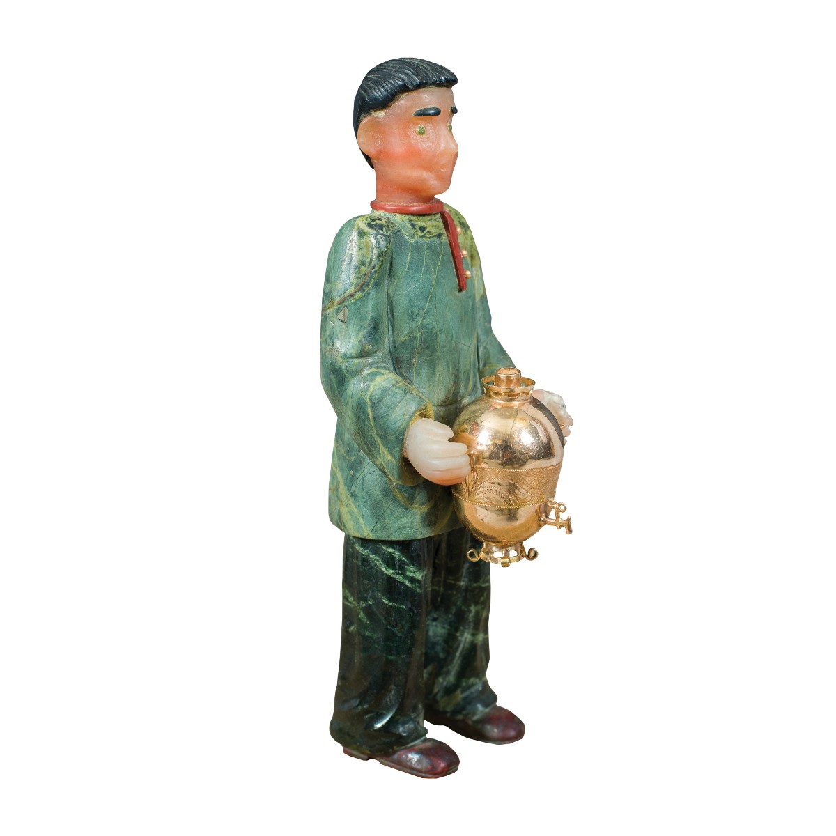 Small Sculpture In Various Marbles And Semiprecious Stones - Probably Russia, 19th-20th Century-photo-2