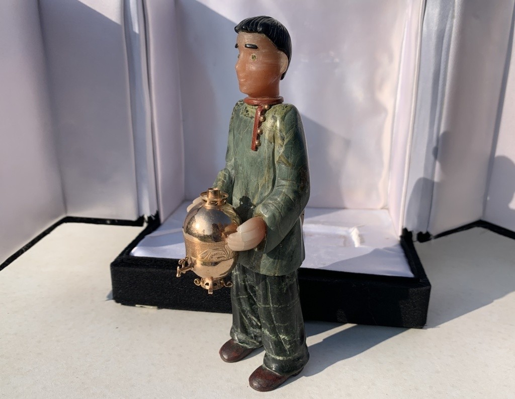 Small Sculpture In Various Marbles And Semiprecious Stones - Probably Russia, 19th-20th Century-photo-2