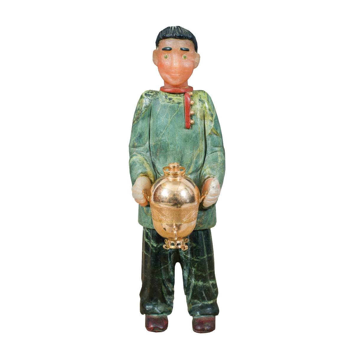 Small Sculpture In Various Marbles And Semiprecious Stones - Probably Russia, 19th-20th Century