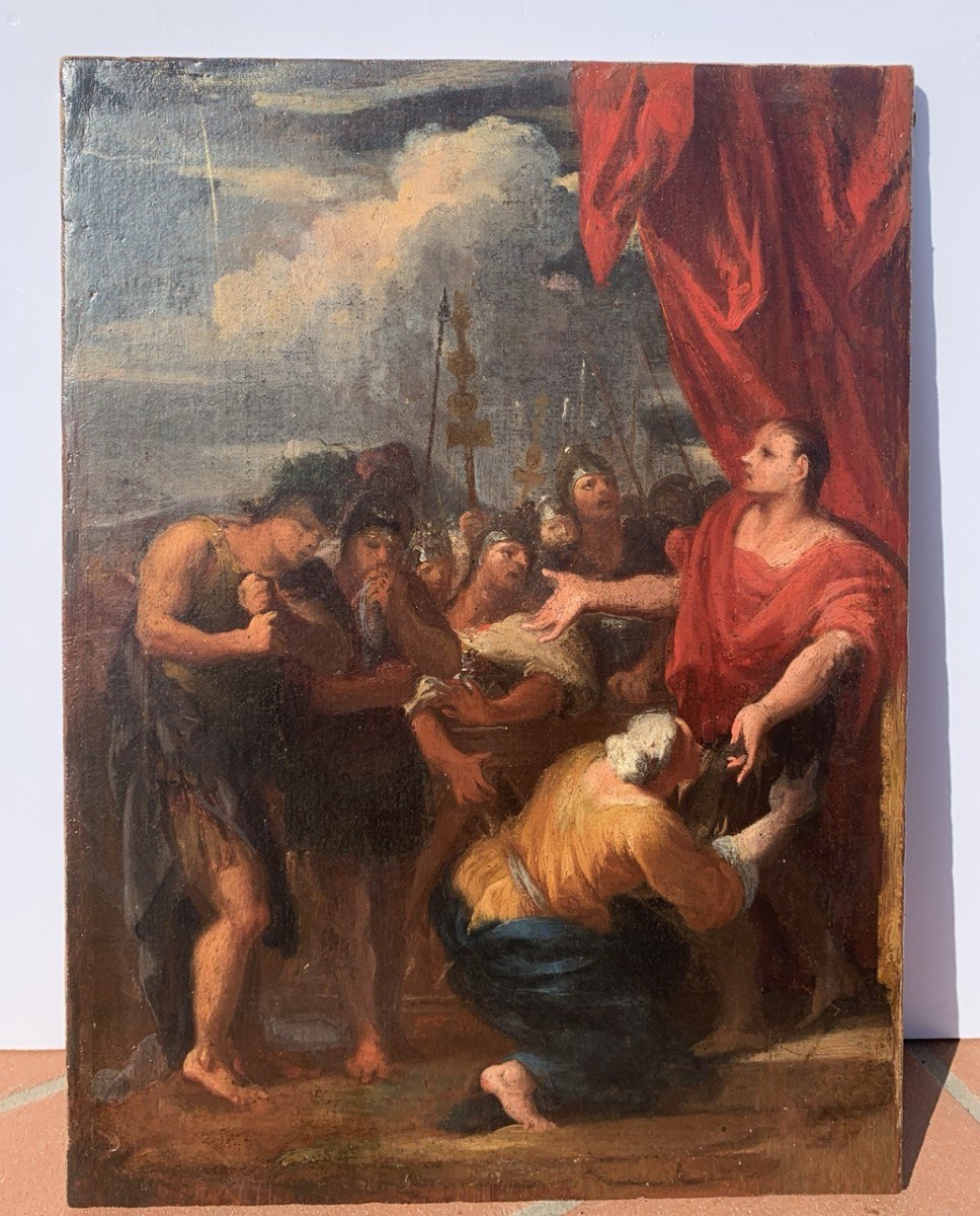 Attribué à Pier Dandini (Florence 1646 - Florence 1712) - La Continence de Scipion.-photo-4