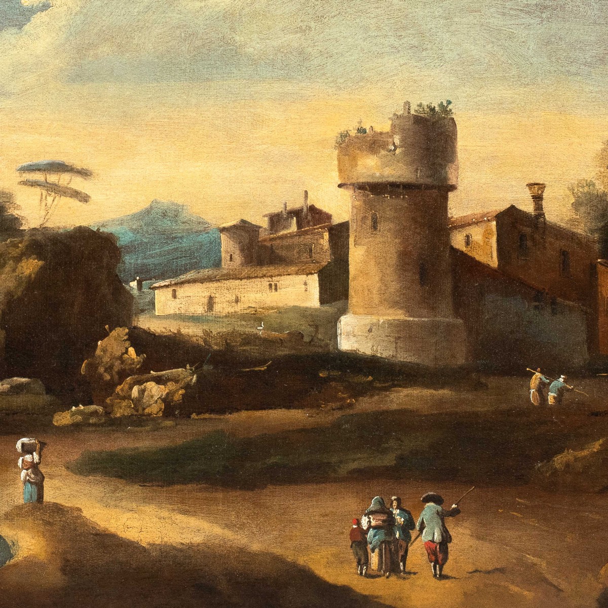 Francesco Tironi (venice 1745 - Venice 1797) - Venetian Landscape With Shepherds And Herds.-photo-2