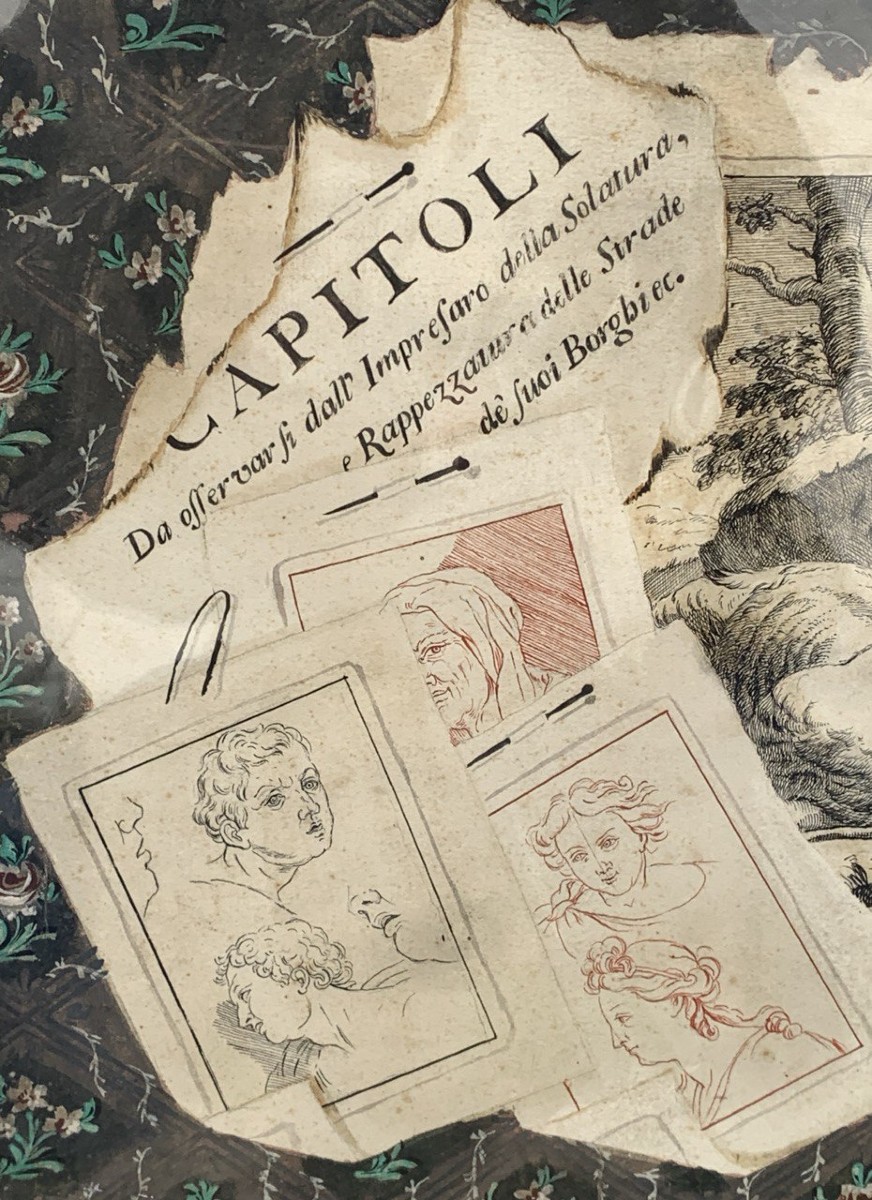 Giovanni Proserpio (actif en Lombardie, fin du XVIIIe siècle) - Trompe-l'œil.-photo-2