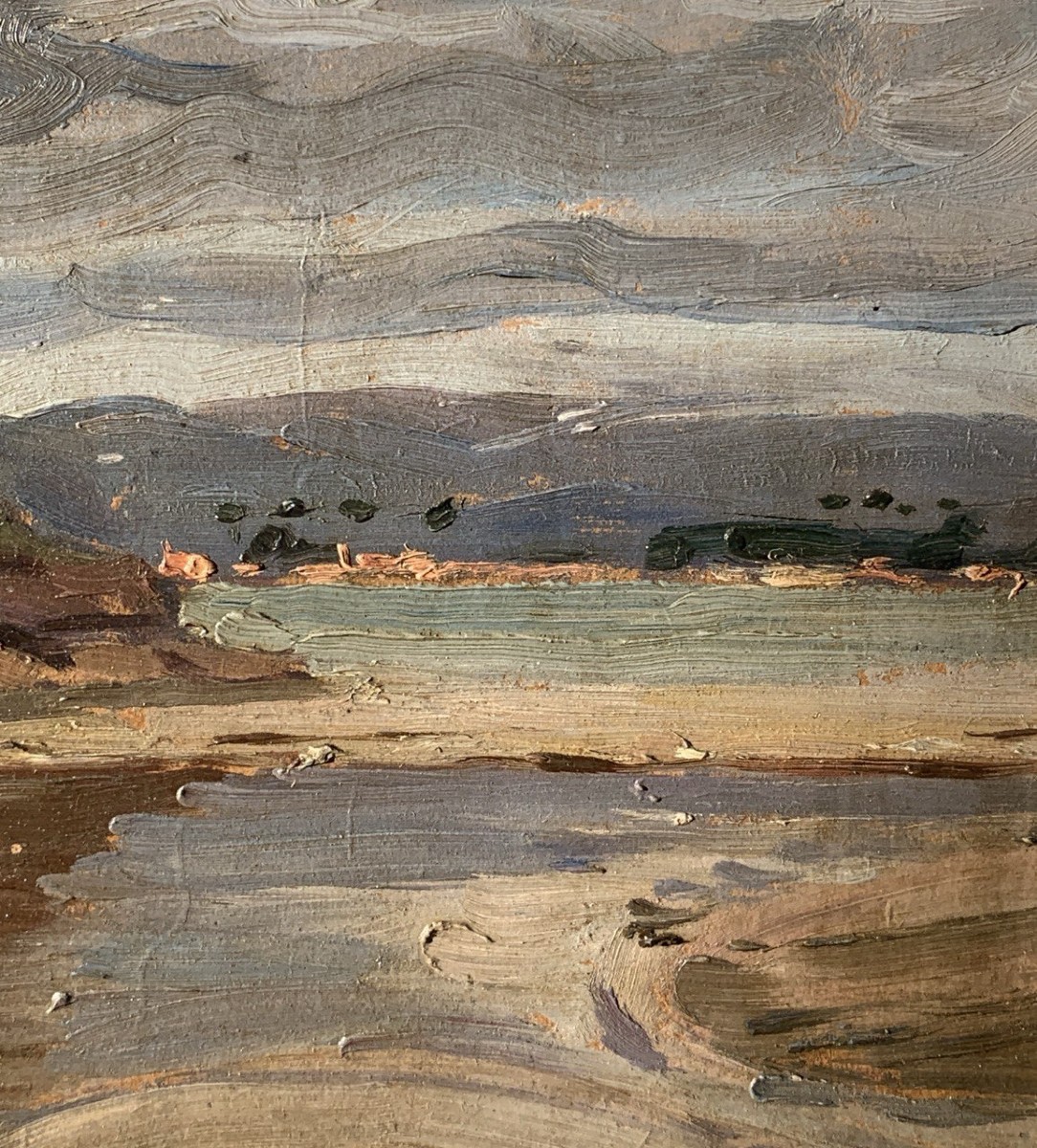 Ottone Zorlini (Trévise 1891 - São Paulo 1967) - Paysage avec lac et montagnes.-photo-1