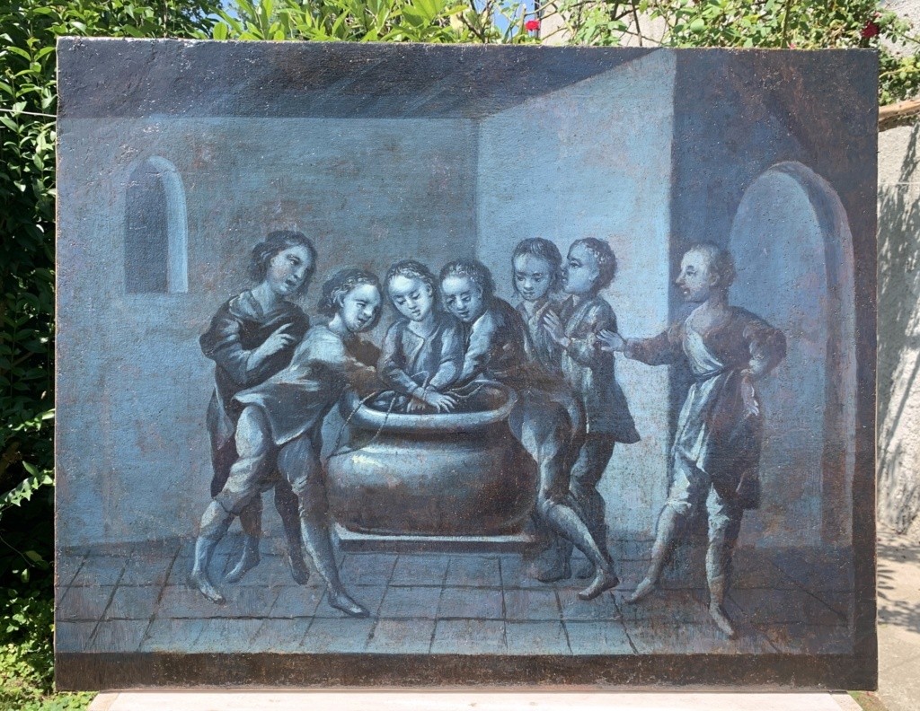 French Painter (18th Century) - Joseph Thrown Into The Cistern By His Brothers.-photo-4