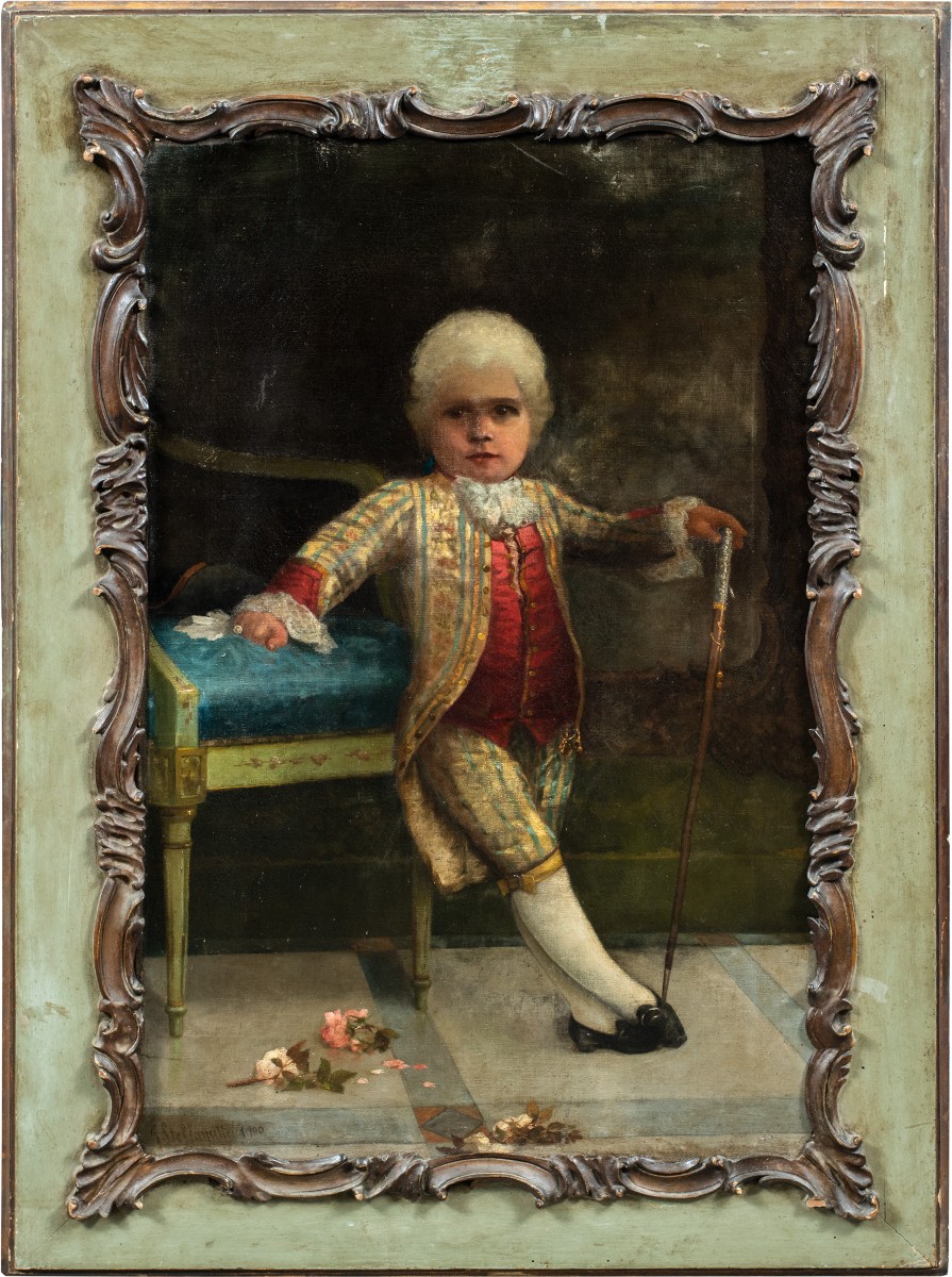 Italian Painter (active 19th-20th Centuries) - Portrait Of An Aristocratic Child.