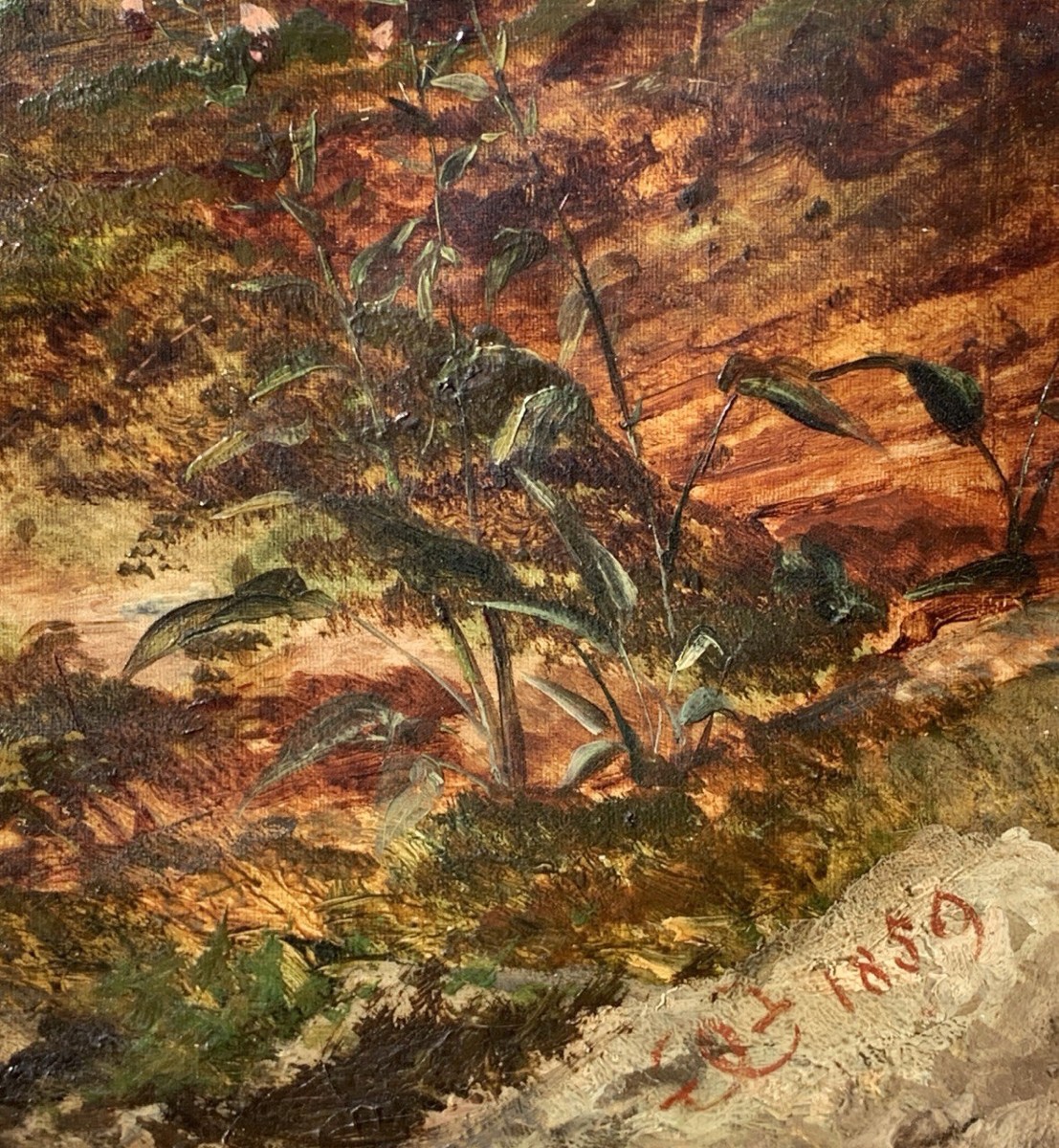 Peintre anglais (XIXe siècle) - Paysage fluvial avec un pêcheur recevant une lettre.-photo-2