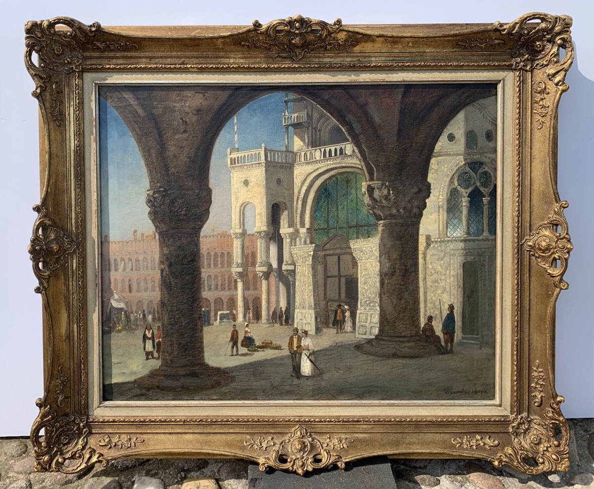 Ippolito Nicolò Spinola di Lerma (Gênes 1778 – Turin 1856) - Venise, Vue de la place Saint-Marc-photo-4