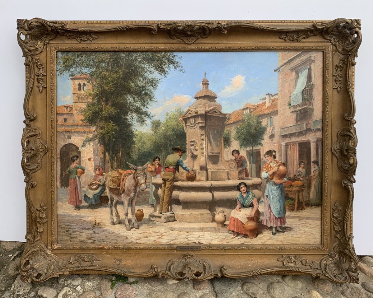 Arthur Trevor Haddon (Londres 1864 – Cambridge 1941) - Venise, Groupe de jeunes gens.-photo-4