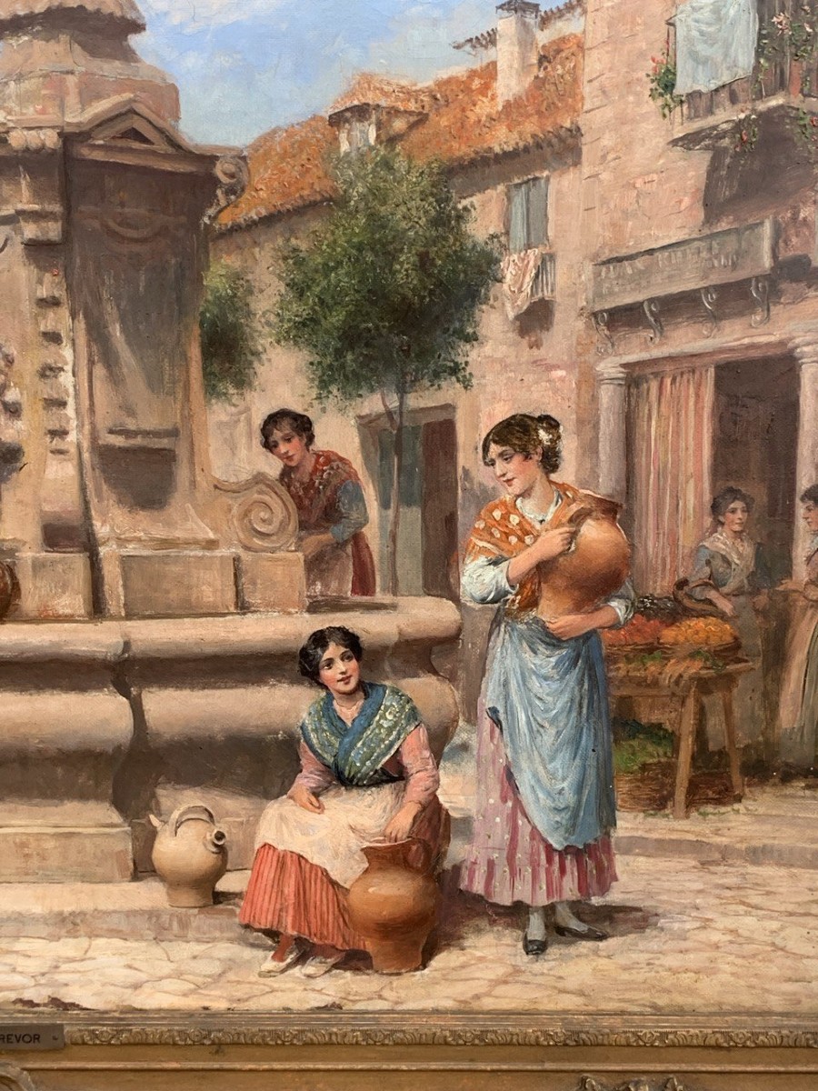 Arthur Trevor Haddon (Londres 1864 – Cambridge 1941) - Venise, Groupe de jeunes gens.-photo-1