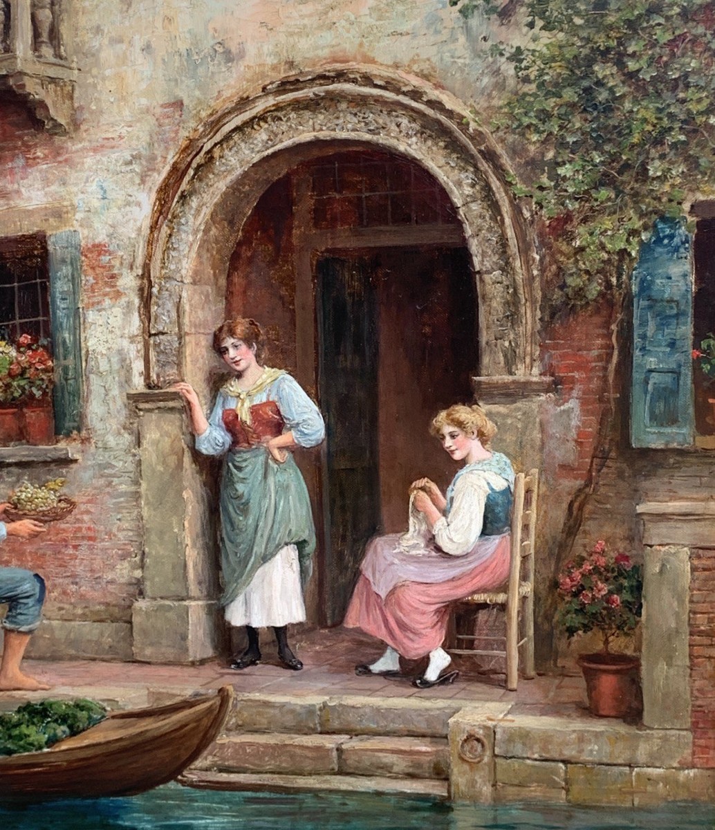 Arthur Trevor Haddon (Londres 1864 – Cambridge 1941) - Venise, marchand de fruits et légumes.-photo-1