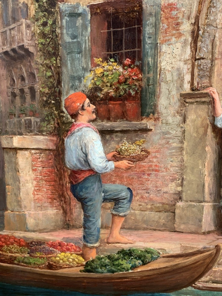 Arthur Trevor Haddon (Londres 1864 – Cambridge 1941) - Venise, marchand de fruits et légumes.-photo-2