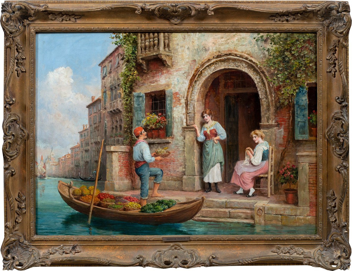 Arthur Trevor Haddon (Londres 1864 – Cambridge 1941) - Venise, marchand de fruits et légumes.