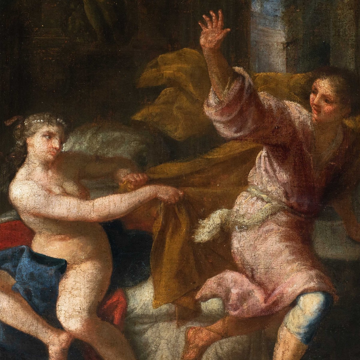 Peintre napolitain (XVIIe siècle) - Joseph et la femme de Potiphar.-photo-2