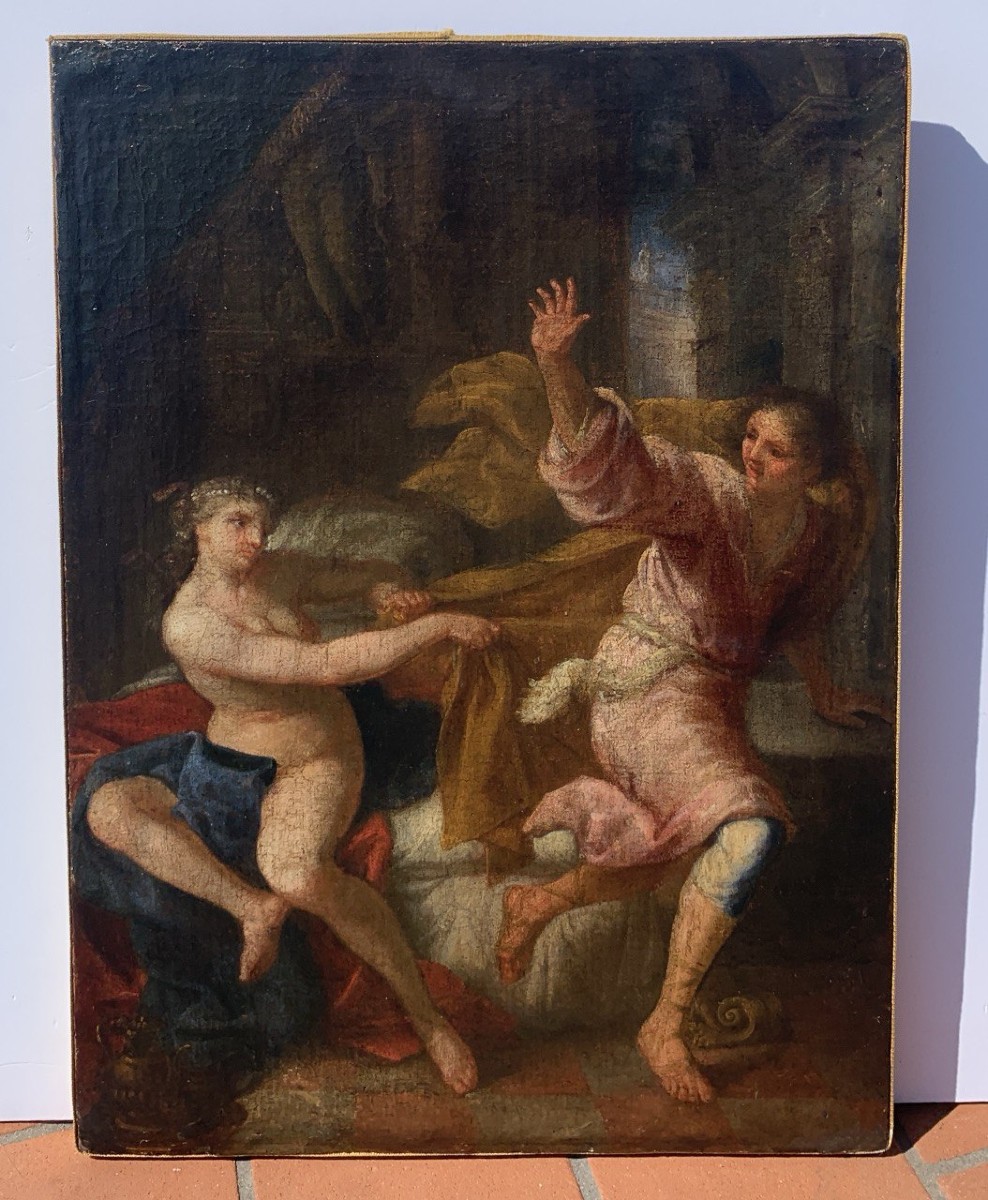 Peintre napolitain (XVIIe siècle) - Joseph et la femme de Potiphar.-photo-4