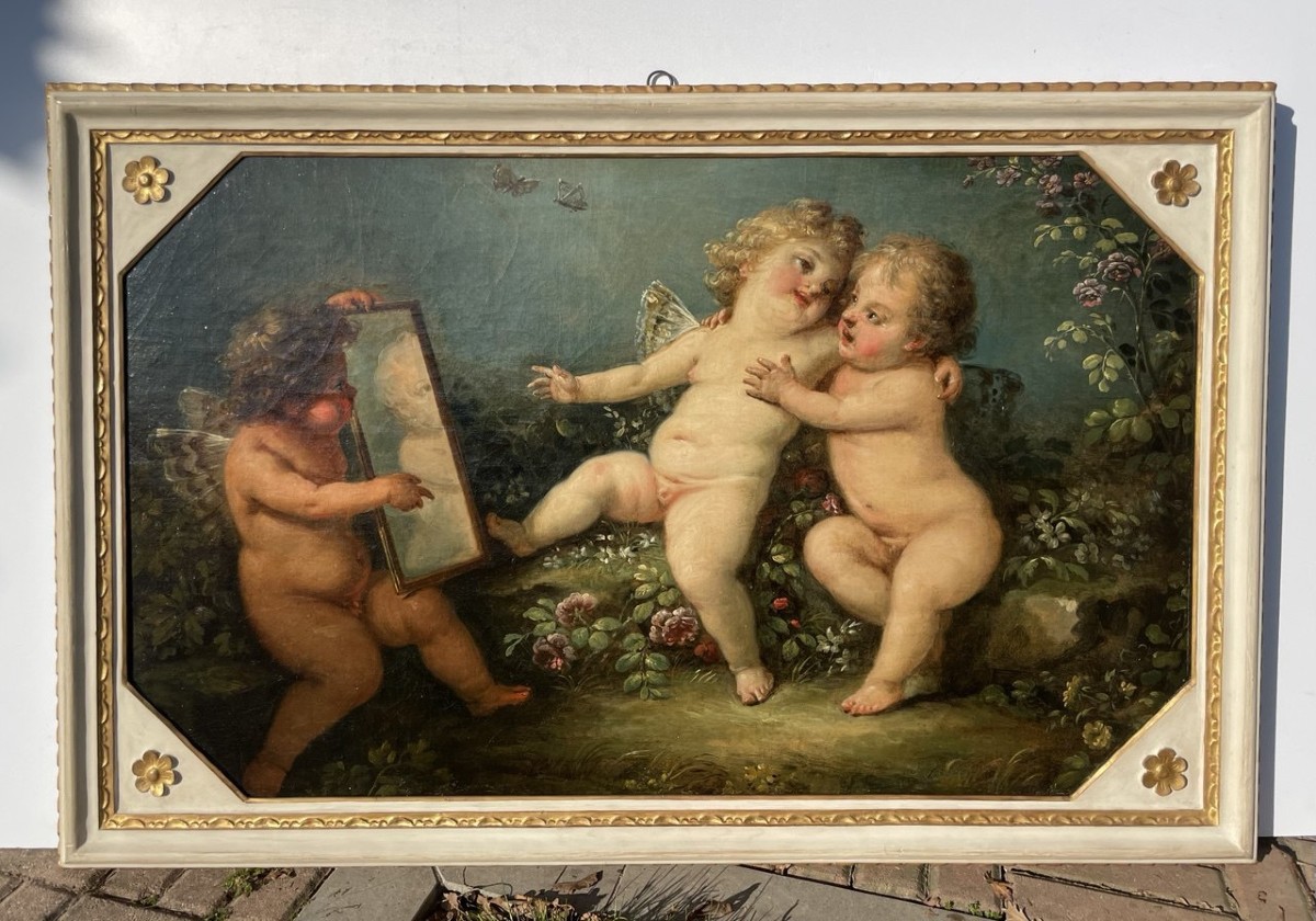 Fedele Fischetti (Naples 1732 - Naples 1792) - Allégorie de la Vanité.-photo-1