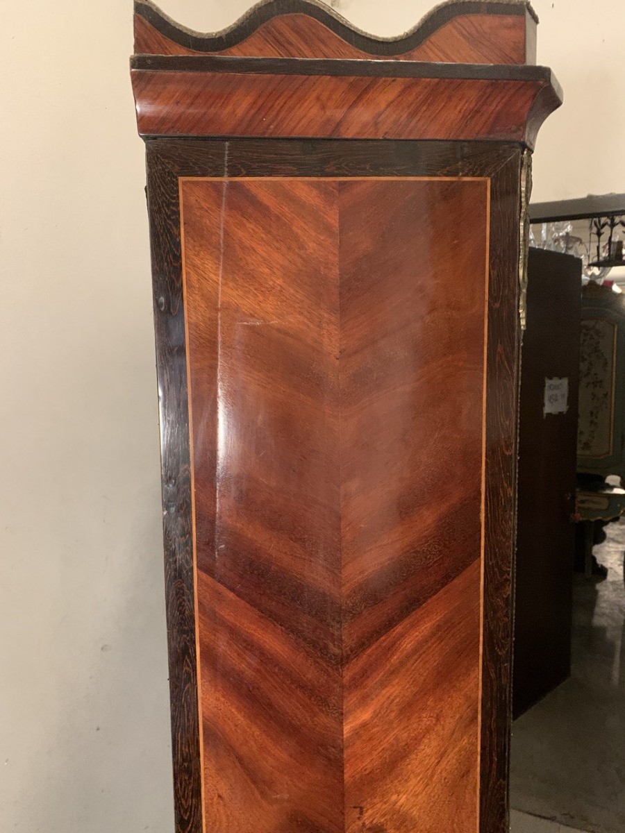 Veneered Display Cabinet In Mixed Woods. France, Late 19th Century.-photo-2
