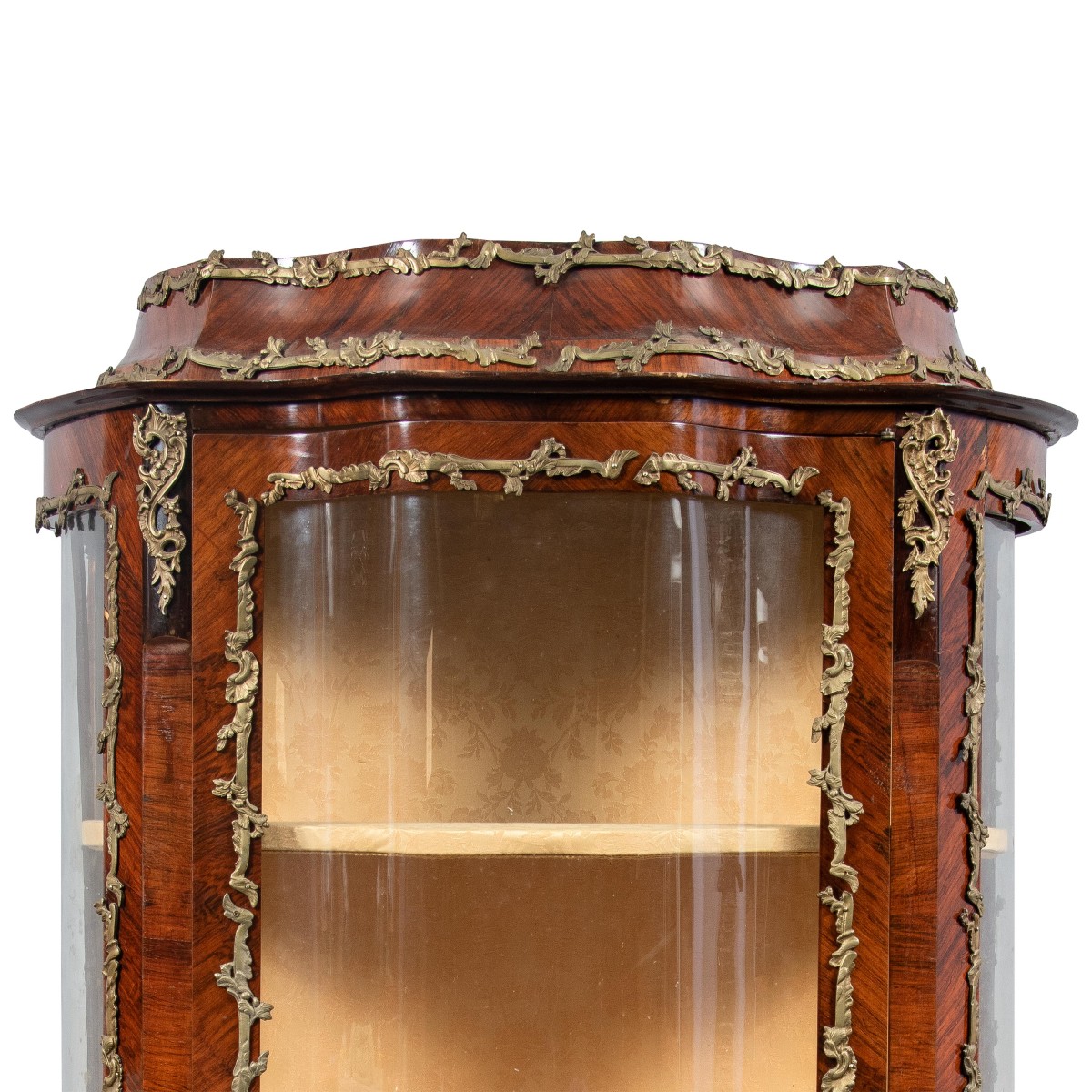 Vitrine plaquée de bois divers. France, fin du XIXe siècle.-photo-3