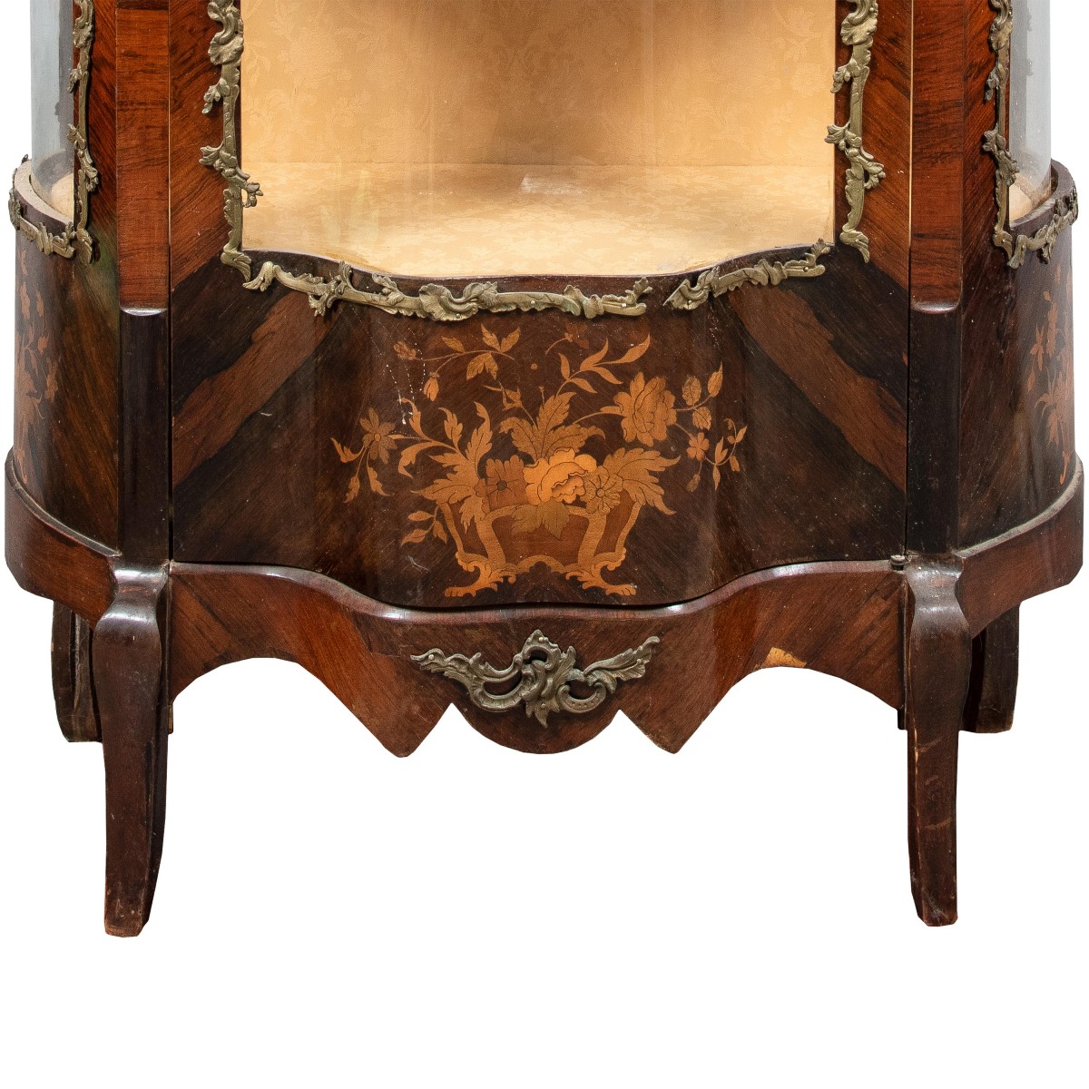 Vitrine plaquée de bois divers. France, fin du XIXe siècle.-photo-4