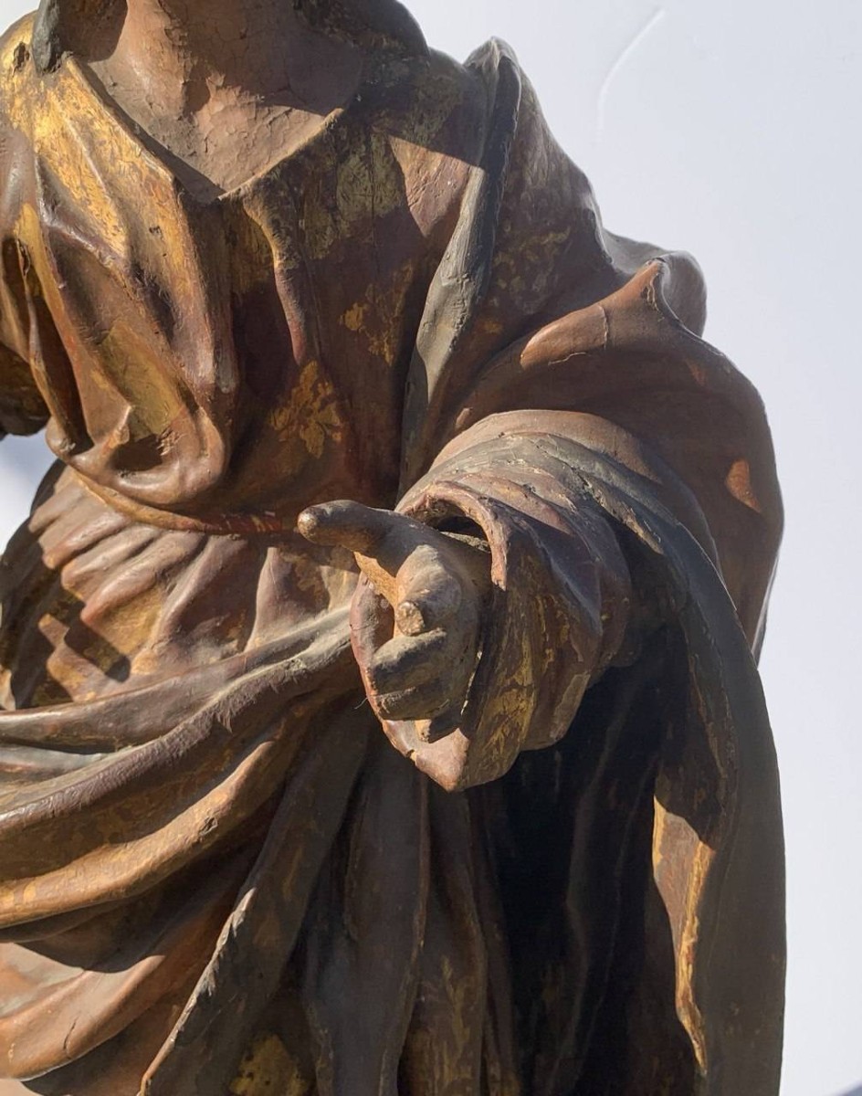 Italian Sculptor (17th-18th Century) - Figure Of A Saint.-photo-4